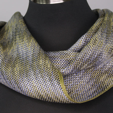 Handwoven Tencel™ Cowl - A Play of Colour and Light - Olive