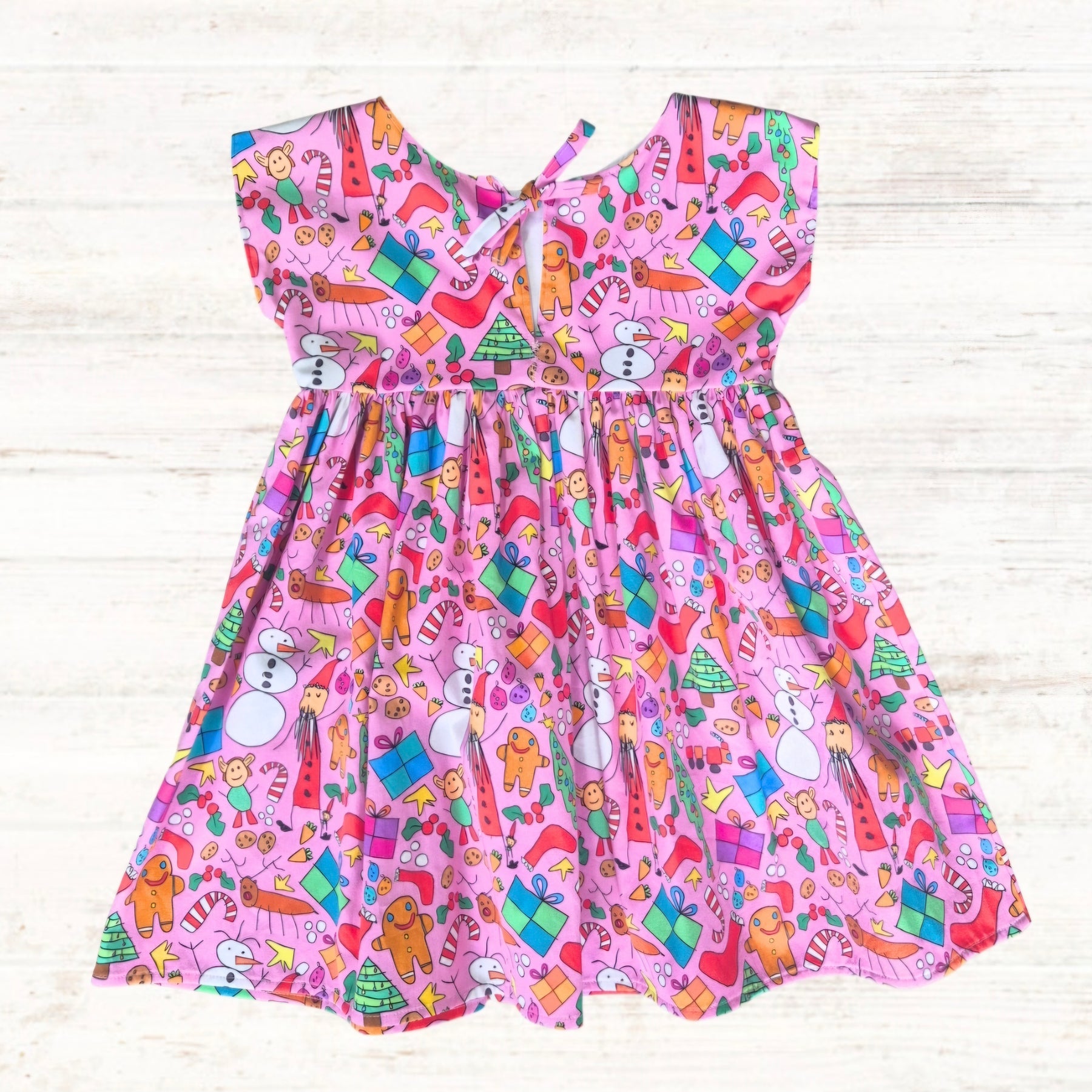 Kids Pink Christmas Ava Dress Sizes 5 & 8 - Ready To Ship!