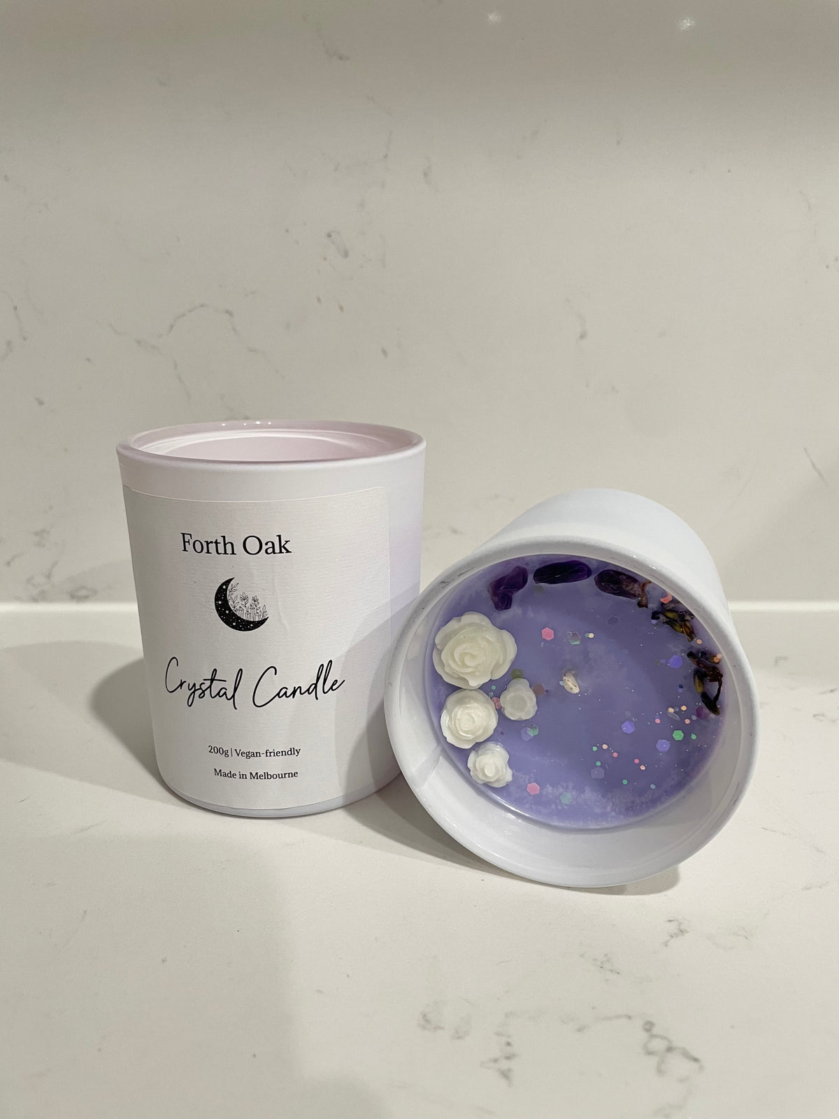 Amethyst Crystal Candle 200g