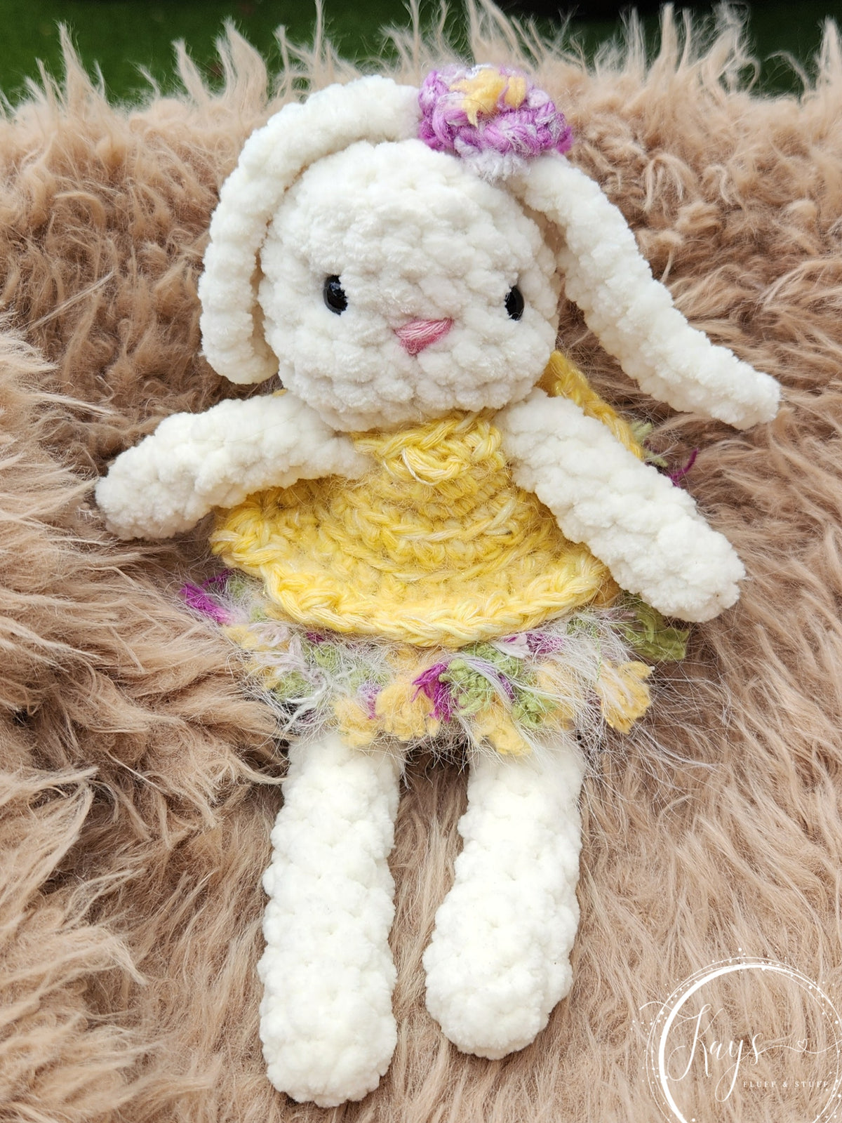 Handmade Plush Bunny with Removable Clothes