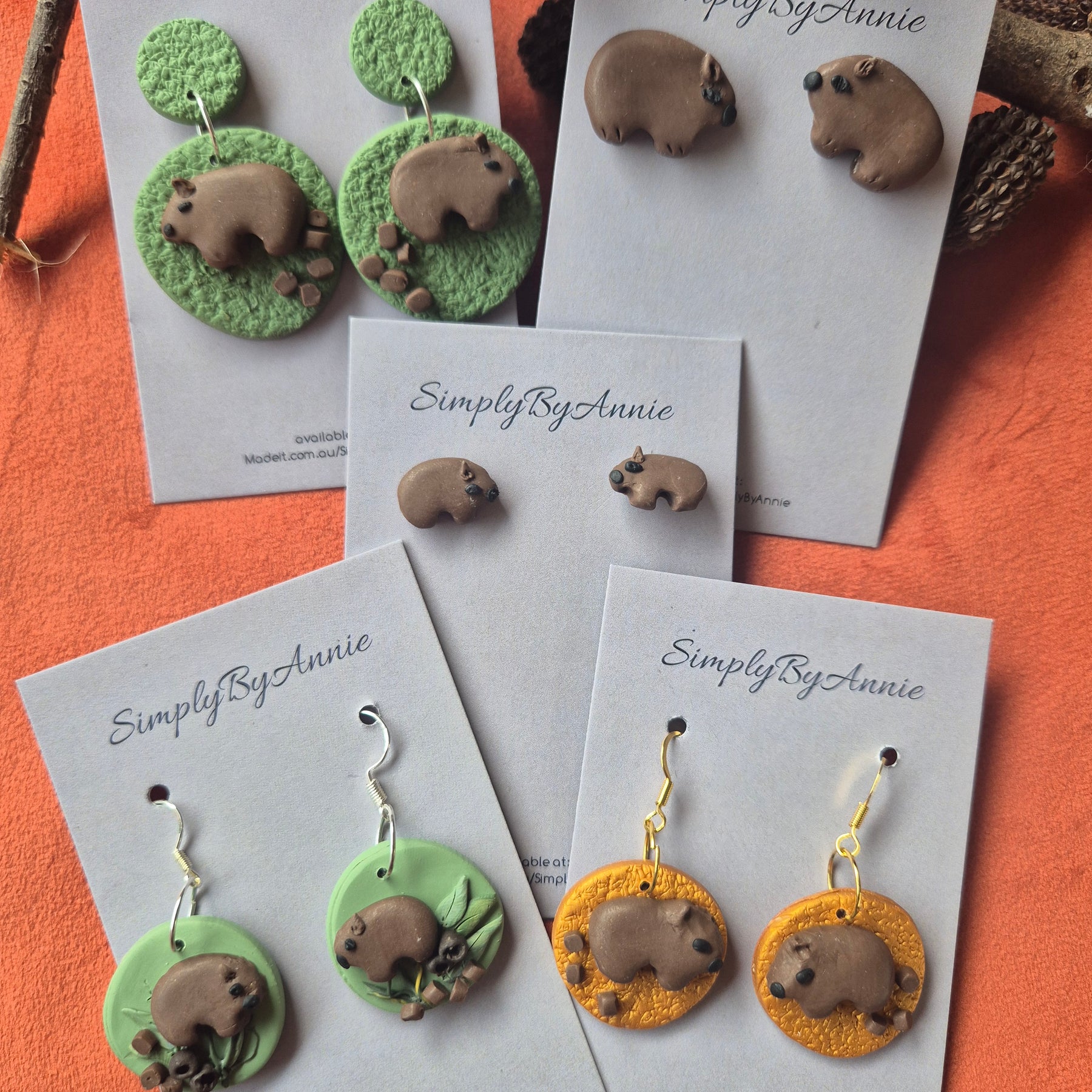 Wombat Earrings