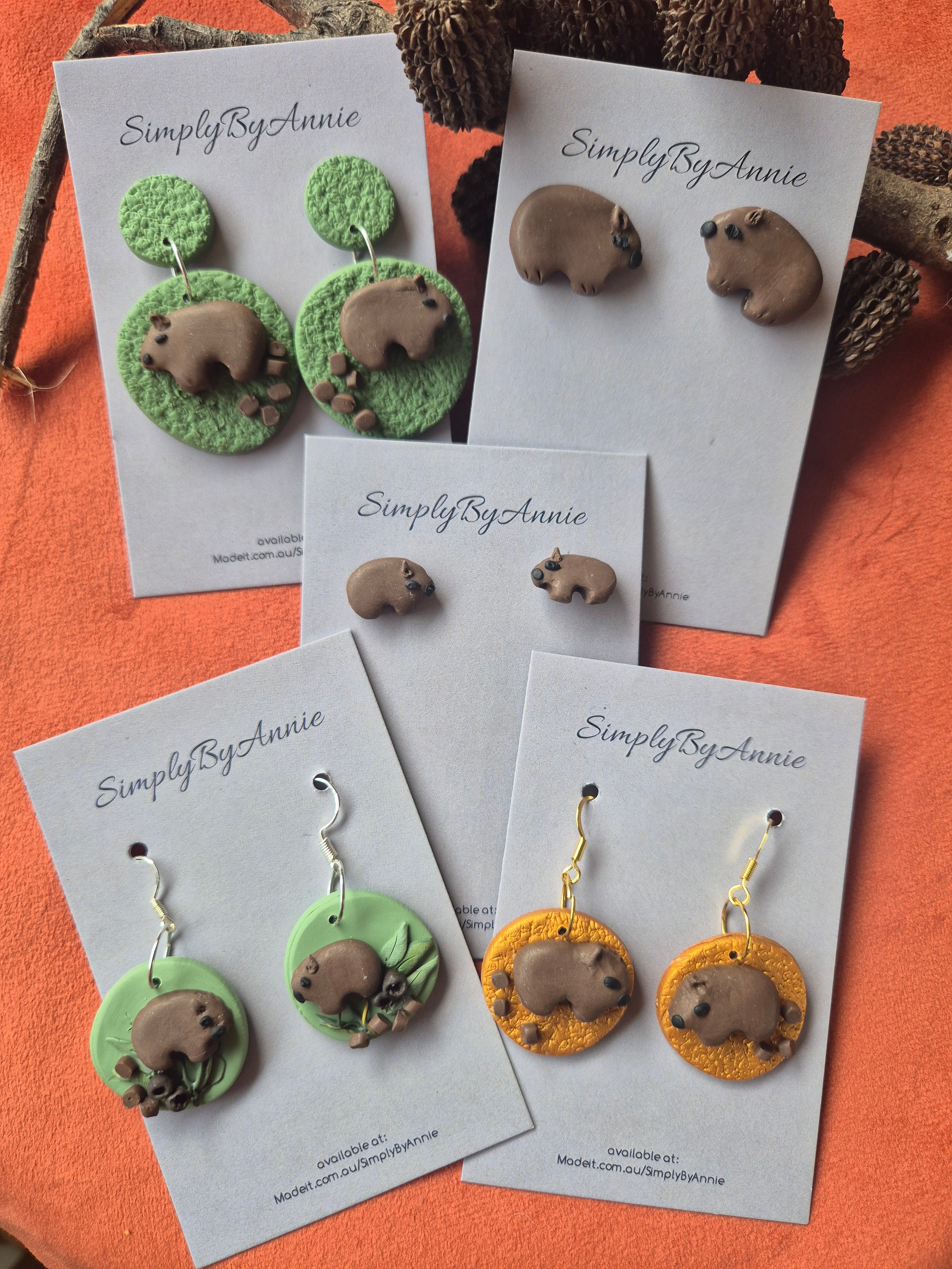Wombat Earrings