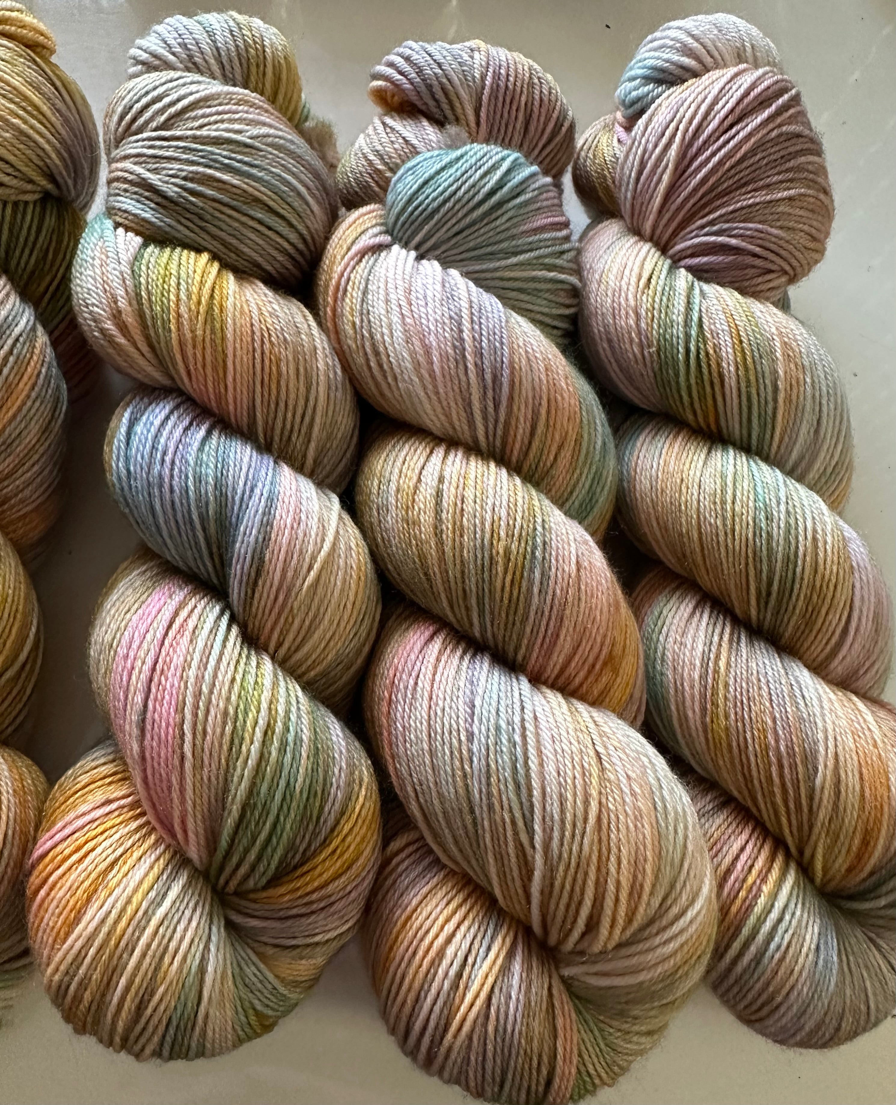 Dark Pastels - 4ply Sock Hand Dyed Sock Yarn