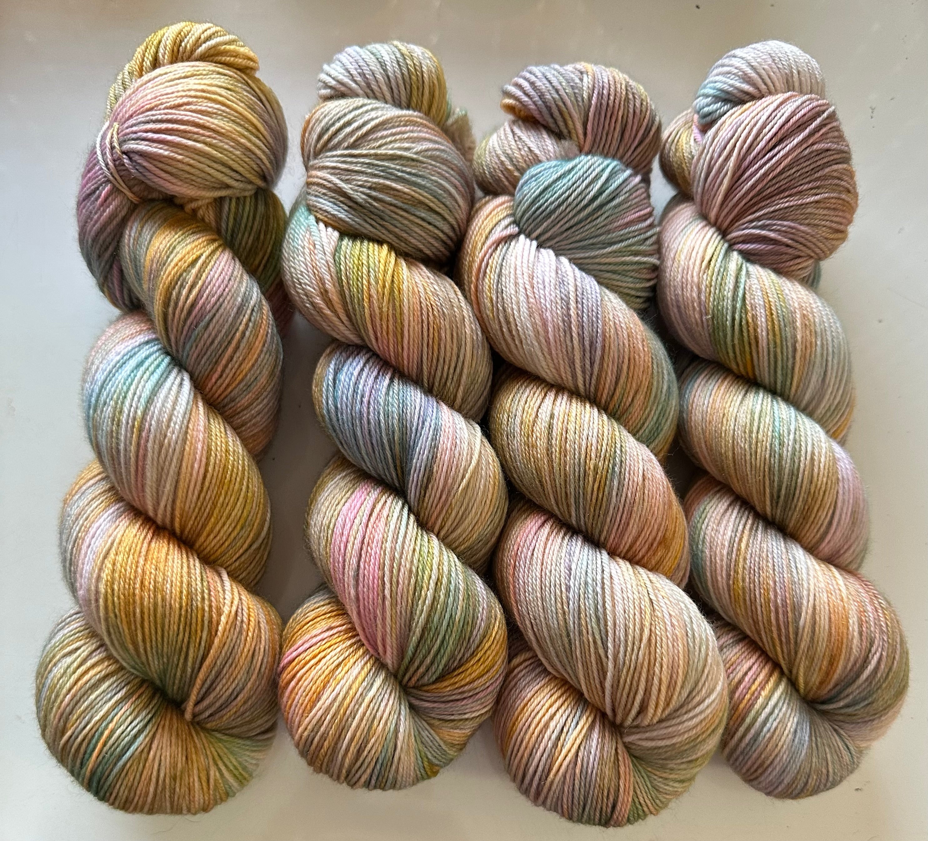 Dark Pastels - 4ply Sock Hand Dyed Sock Yarn