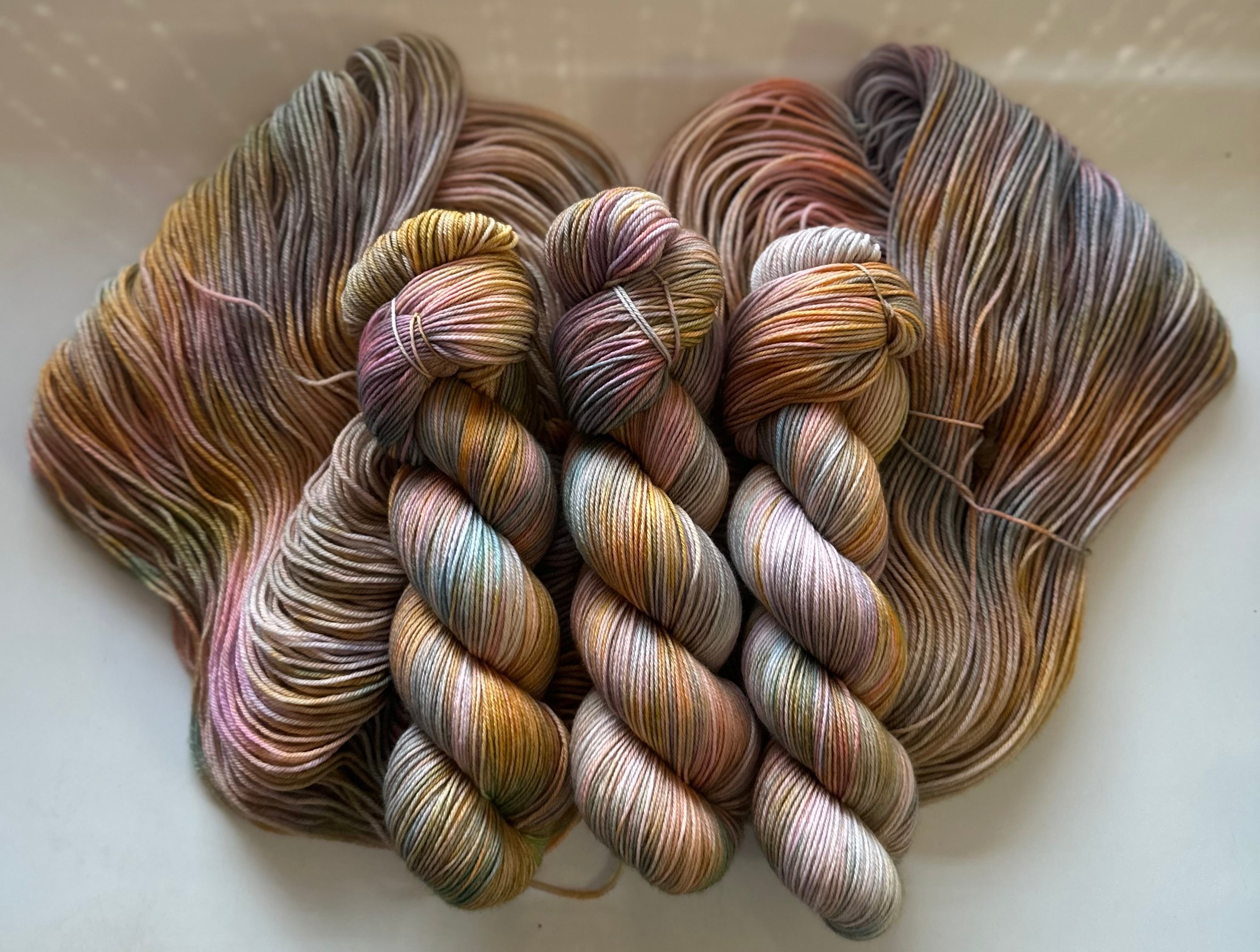 Dark Pastels - 4ply Sock Hand Dyed Sock Yarn