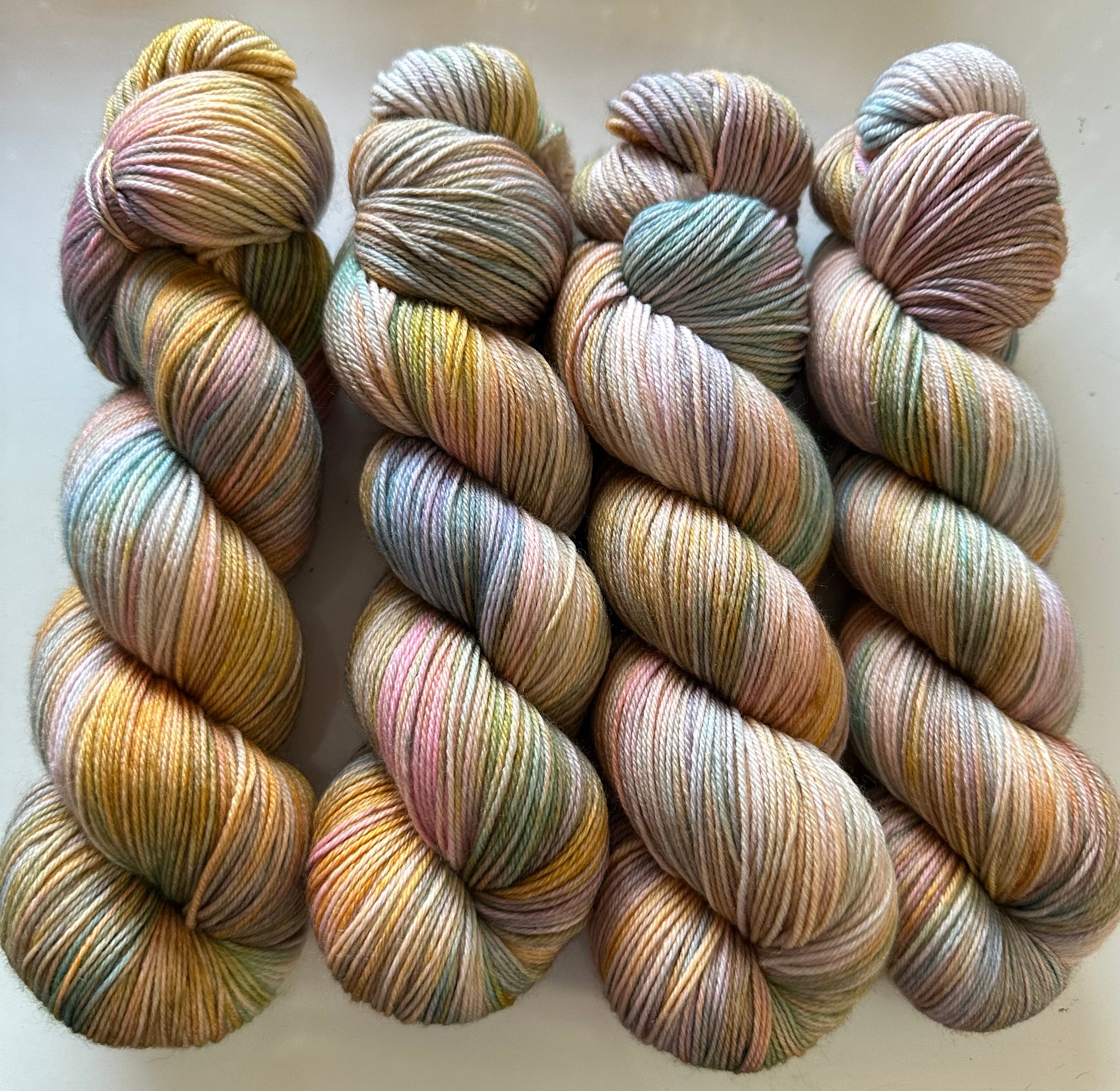 Dark Pastels - 4ply Sock Hand Dyed Sock Yarn