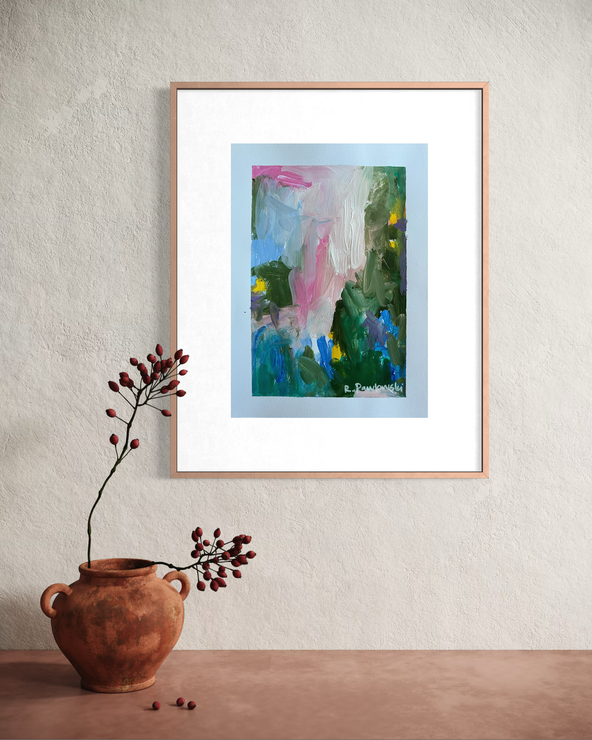 “Love’s Garden” A4 Original Abstract on Paper