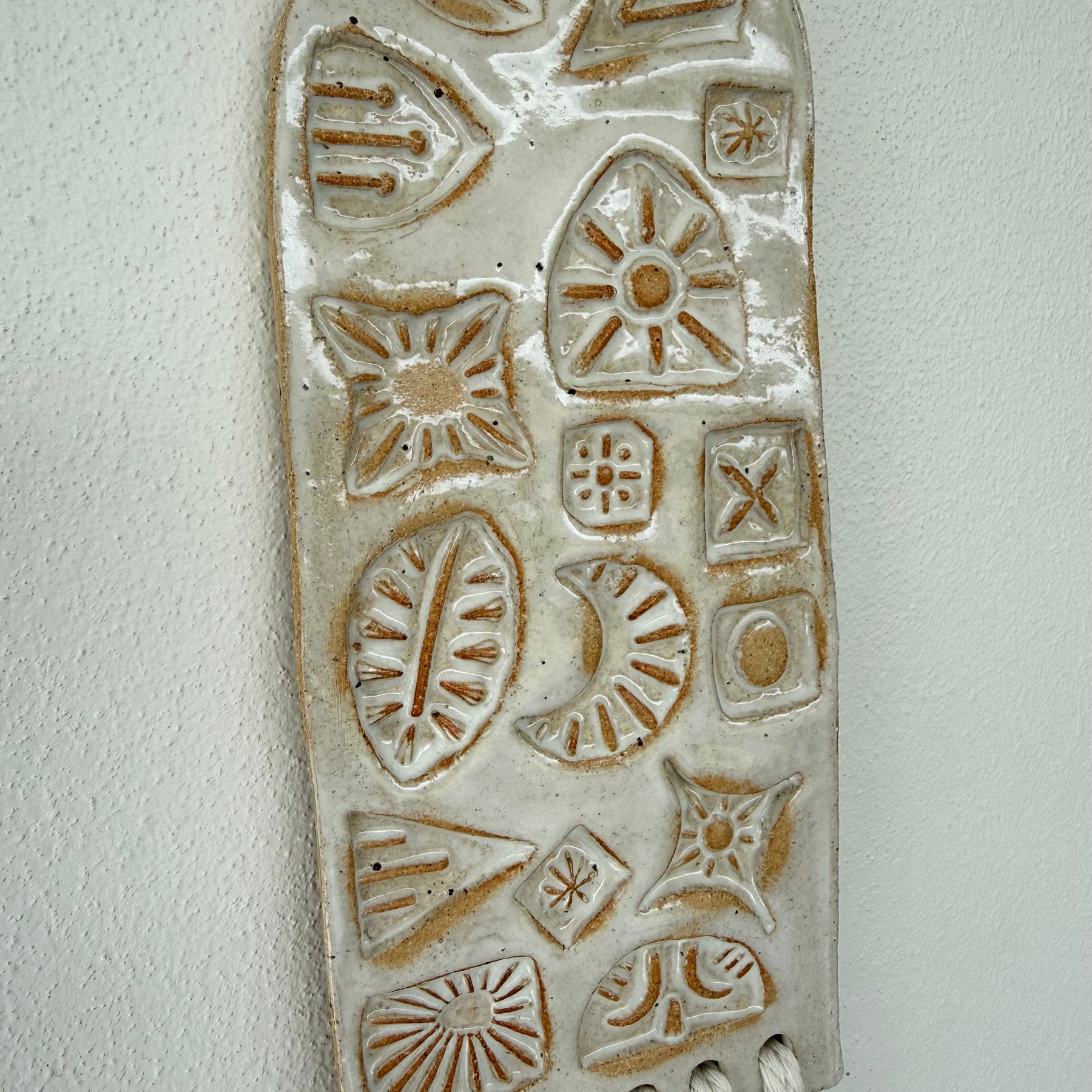 Ceramic Stamped Wall Art Tablet Small