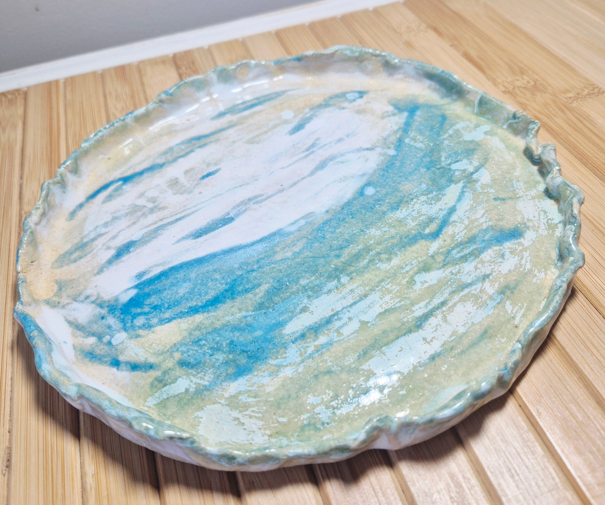 The Surfing Plate – Handmade Ceramic Ocean Inspired Serving Dish