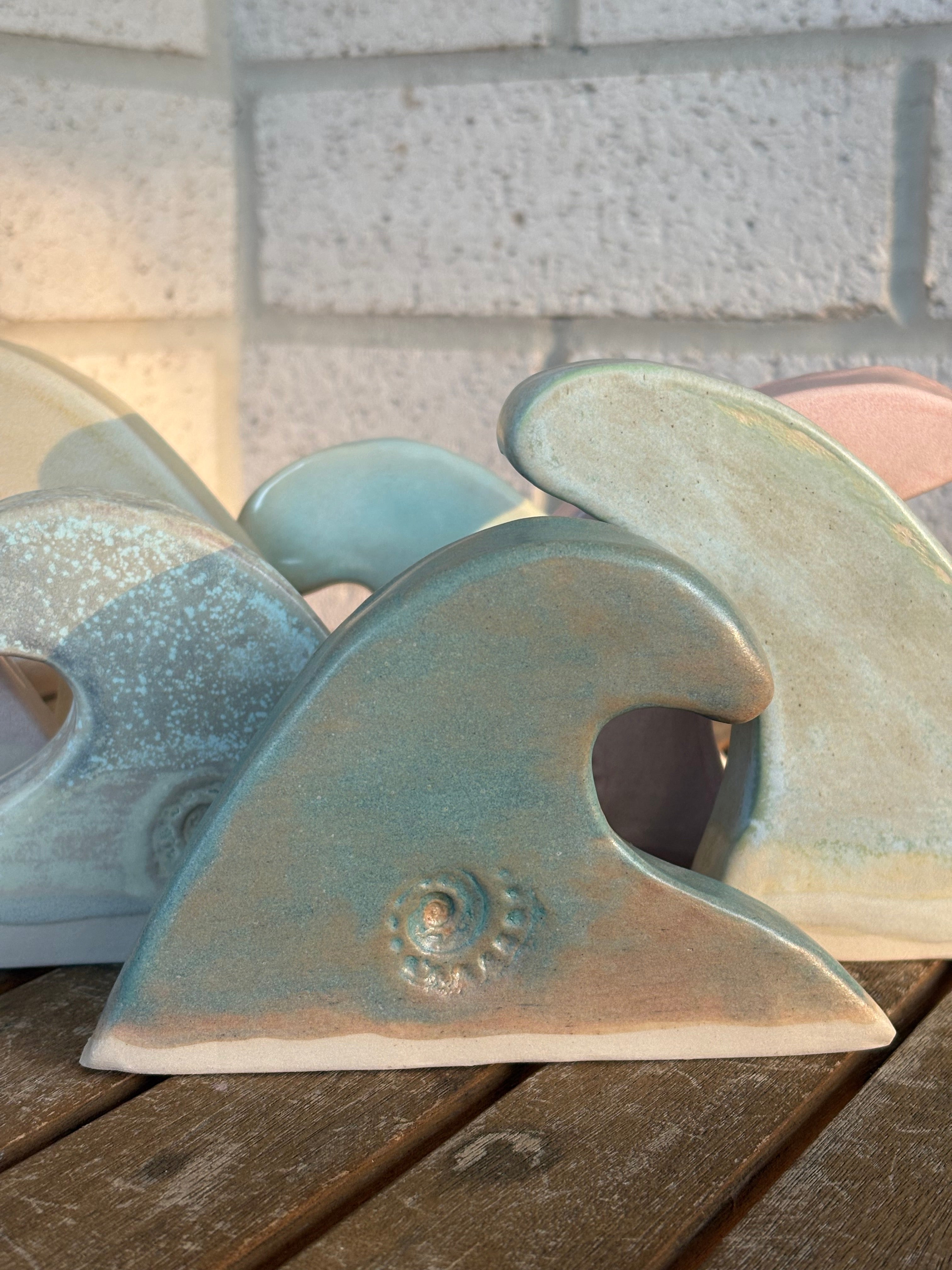 Ceramic Ocean Beach Wave - Deep Sea