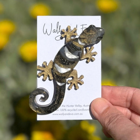 Australian Gecko Handcrafted Brooch