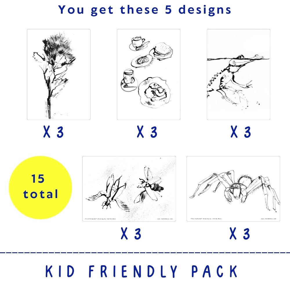 IYO "Ink-Your-Own" MATERIALS Kit (Colouring-in activity complete tool kit)