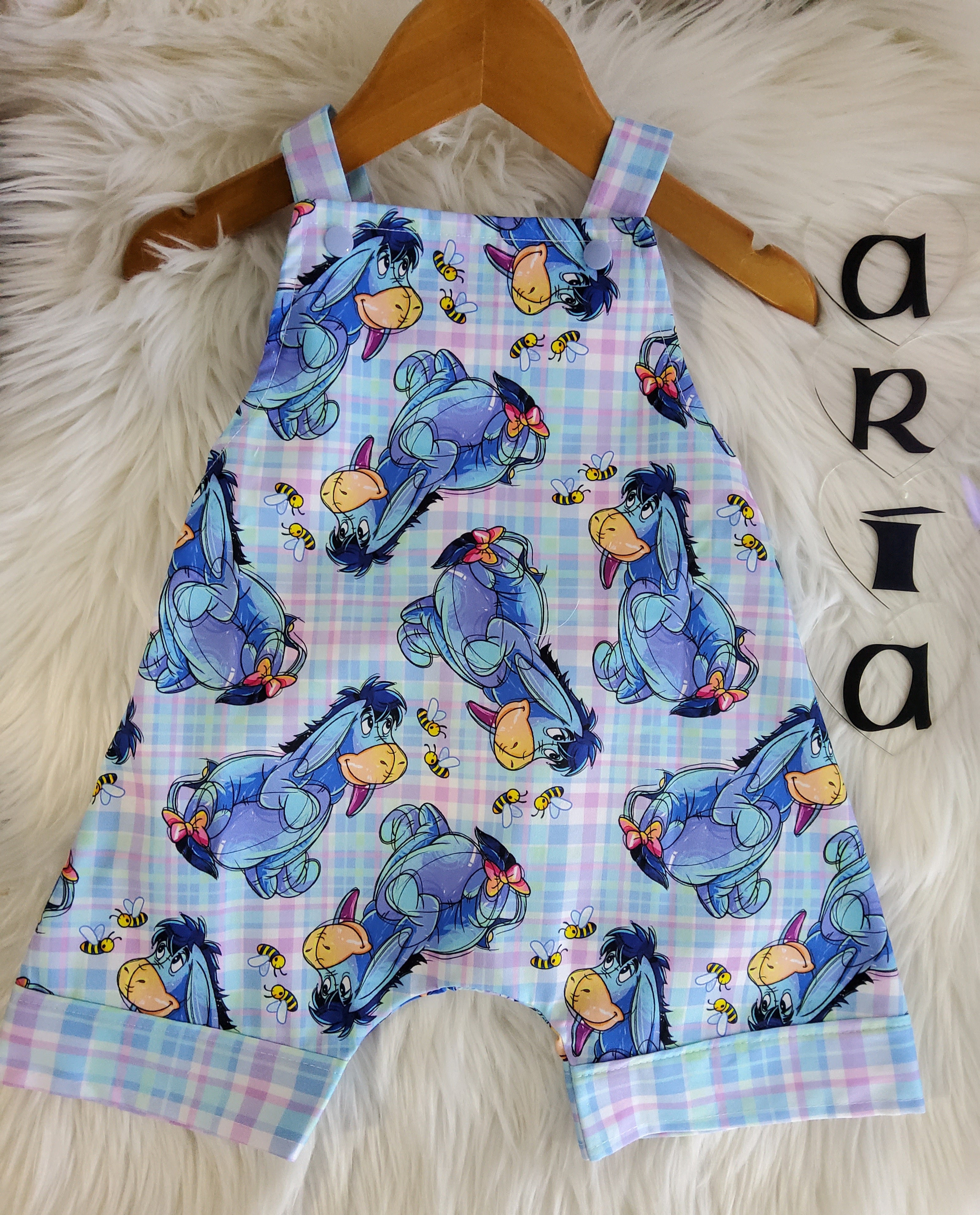 Check Pattern Overalls Size 0