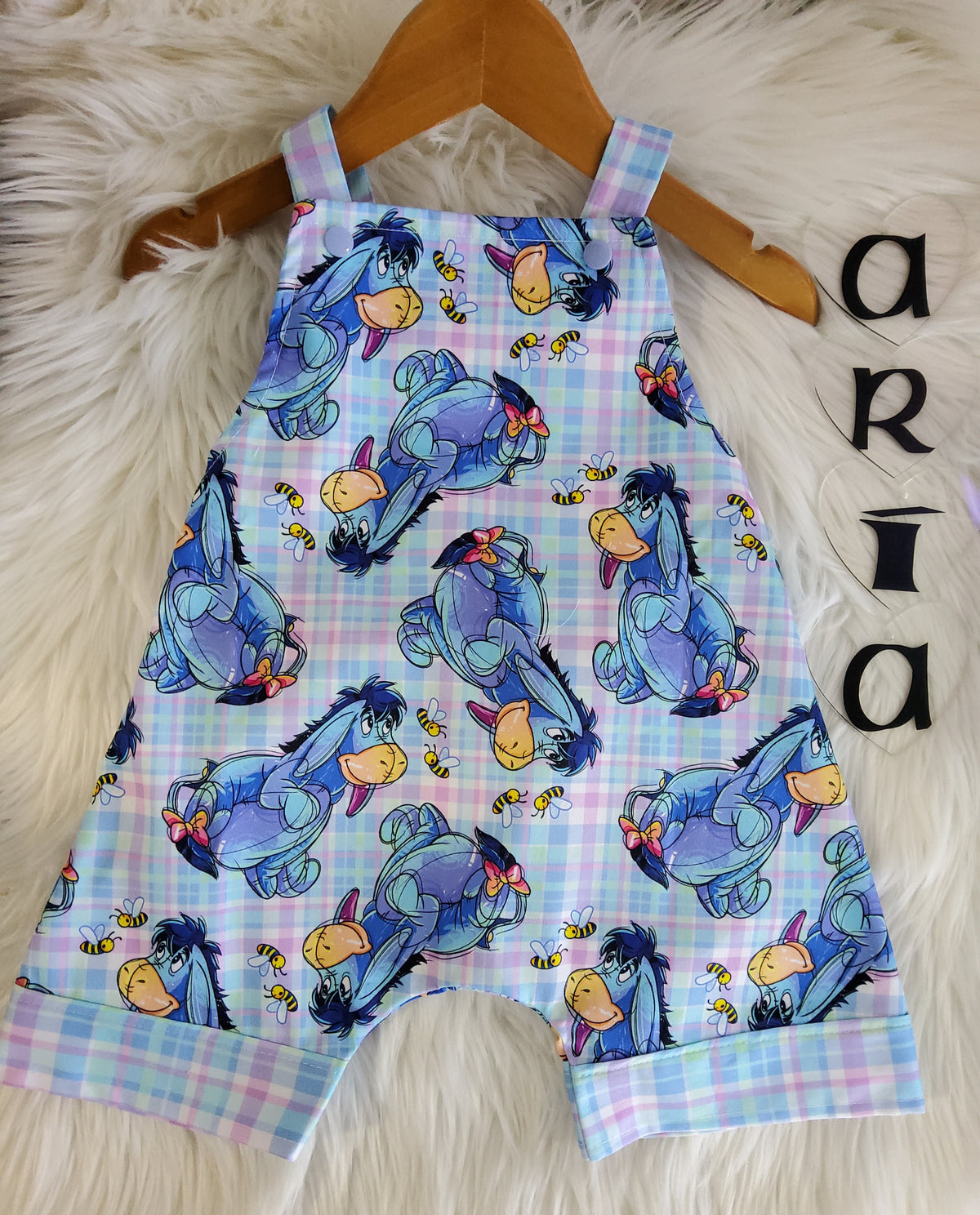 Check Pattern Overalls Size 0