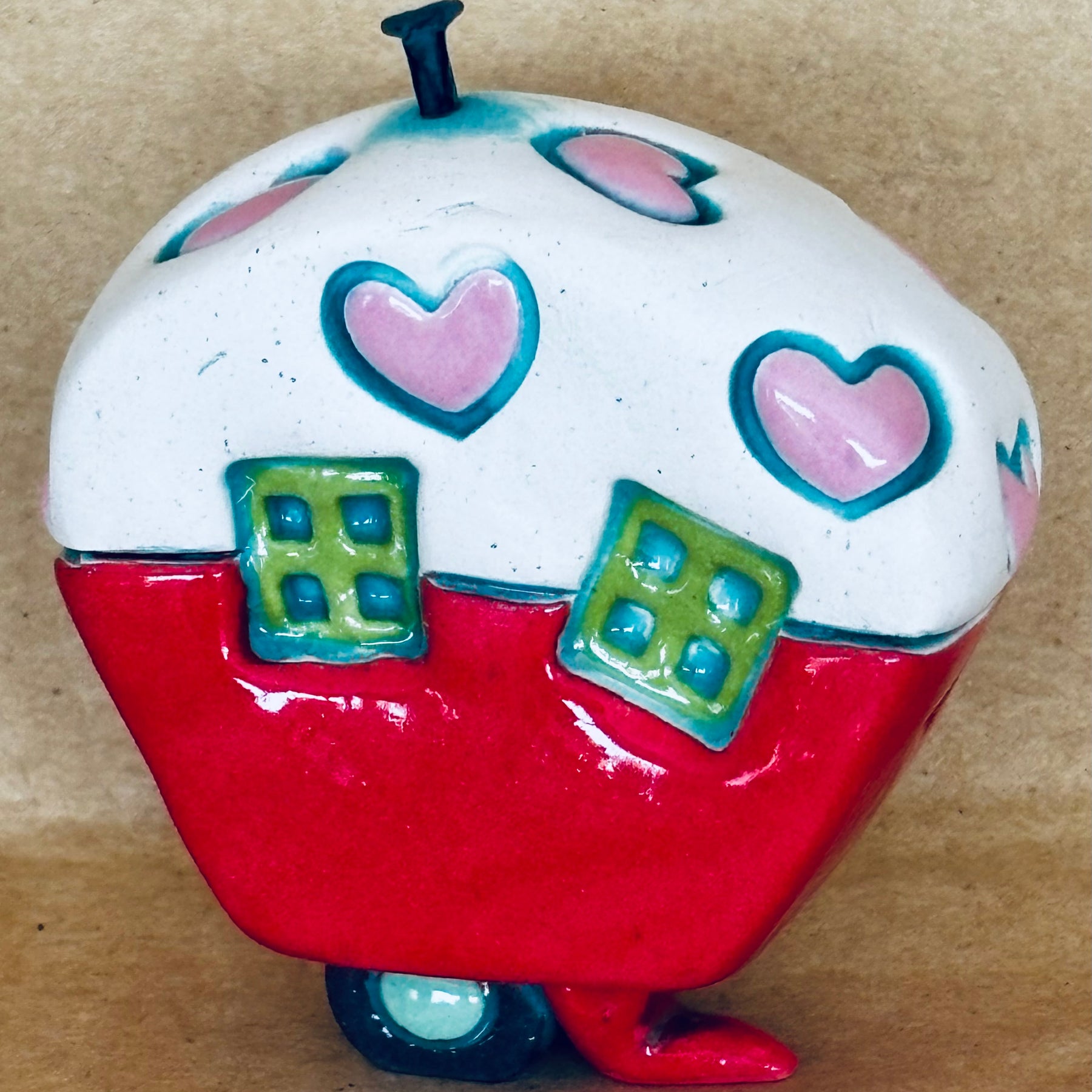 Small Retro Collectable Ceramic Caravan 14
