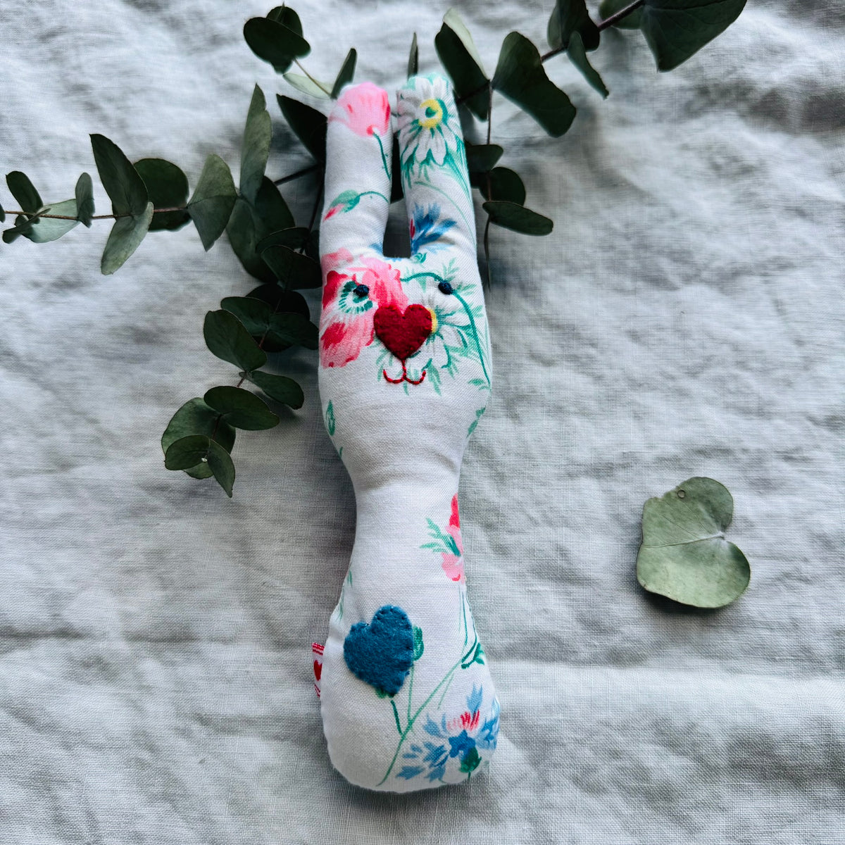 Handmade Bunny Rattle - Lots of options including Liberty