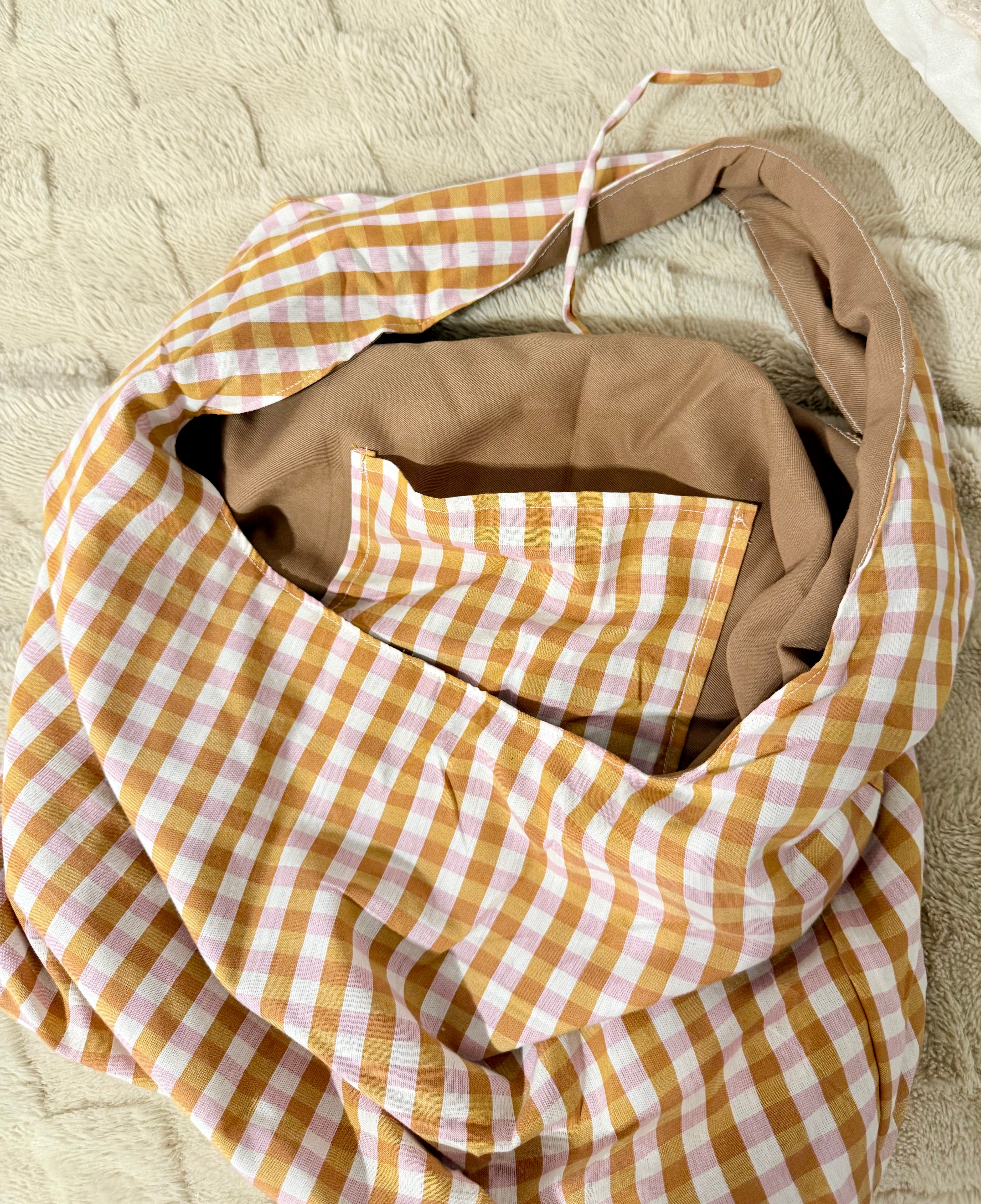 Handmade Gingham Shoulder Bag