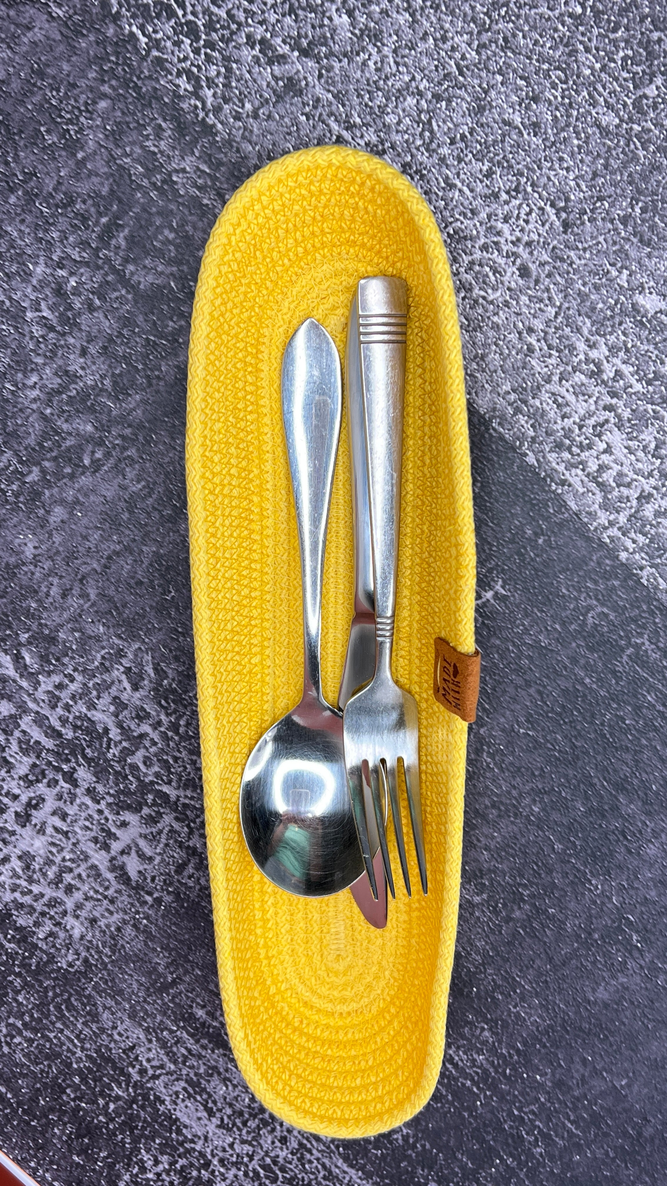 Sunny Yellow Rope Tray / Organiser