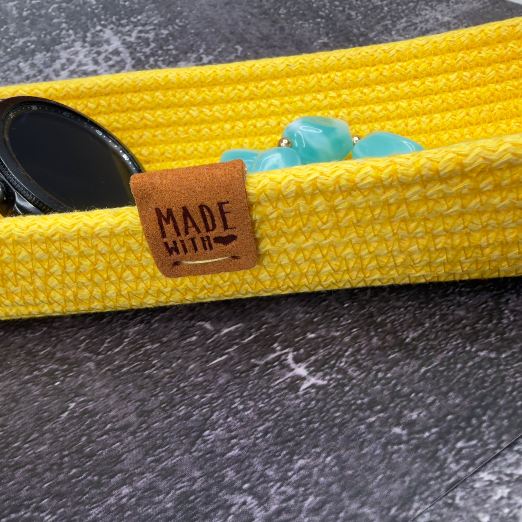 Sunny Yellow Rope Tray / Organiser