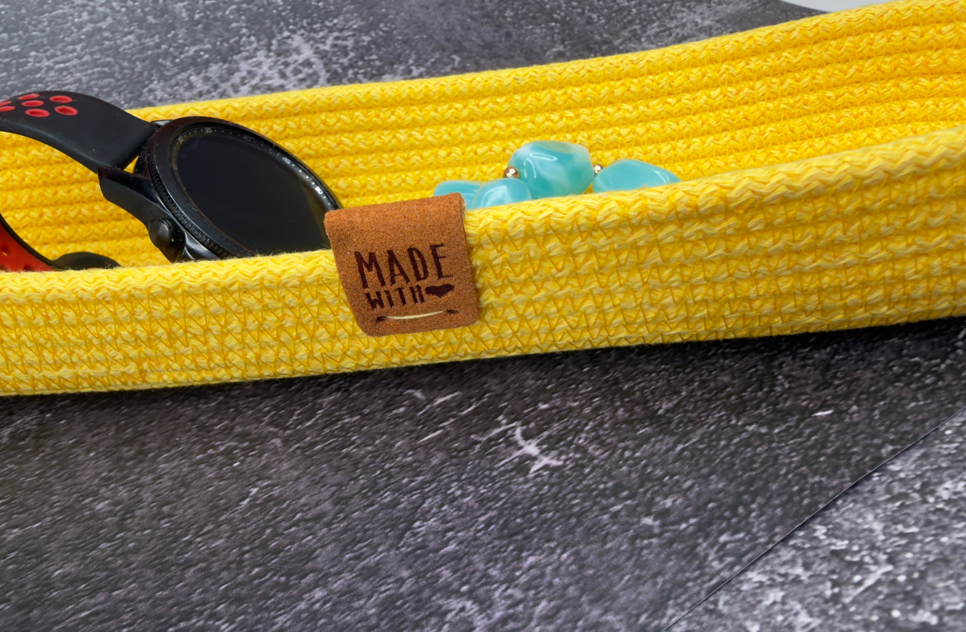 Sunny Yellow Rope Tray / Organiser