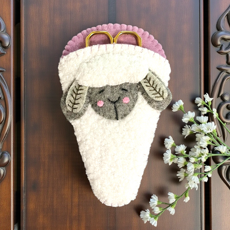 Handmade Felt Woolly Sheep Scissor Keeper