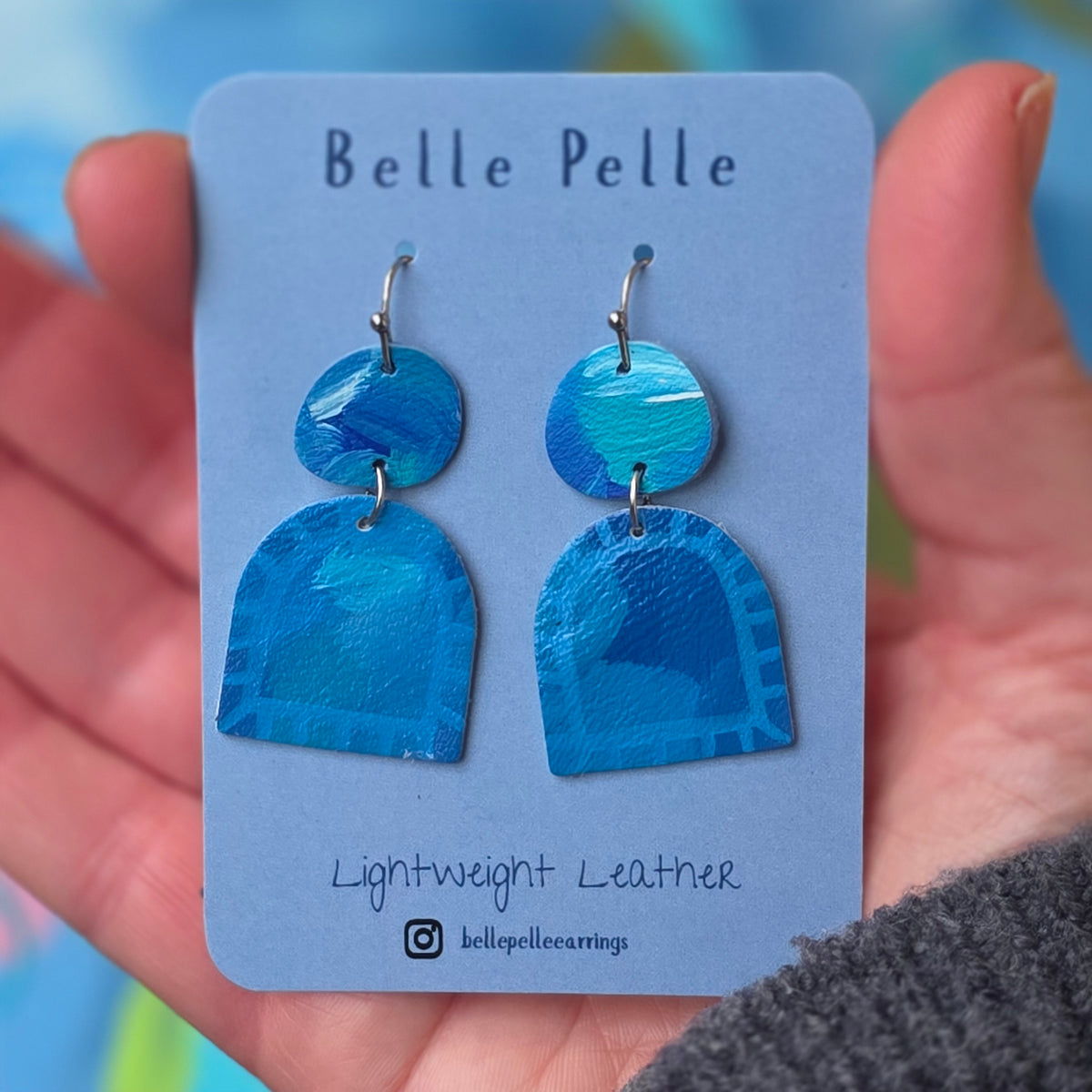 Lightweight Piccola Musa Earrings – Aqua Rhthym