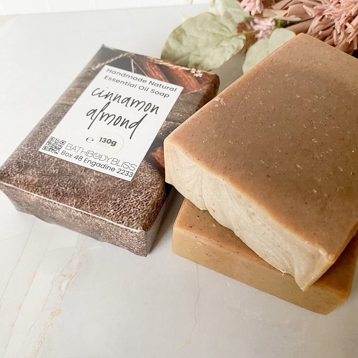 Cinnamon Almond - Handmade Vegan Essential Oil Soap with Almond Meal