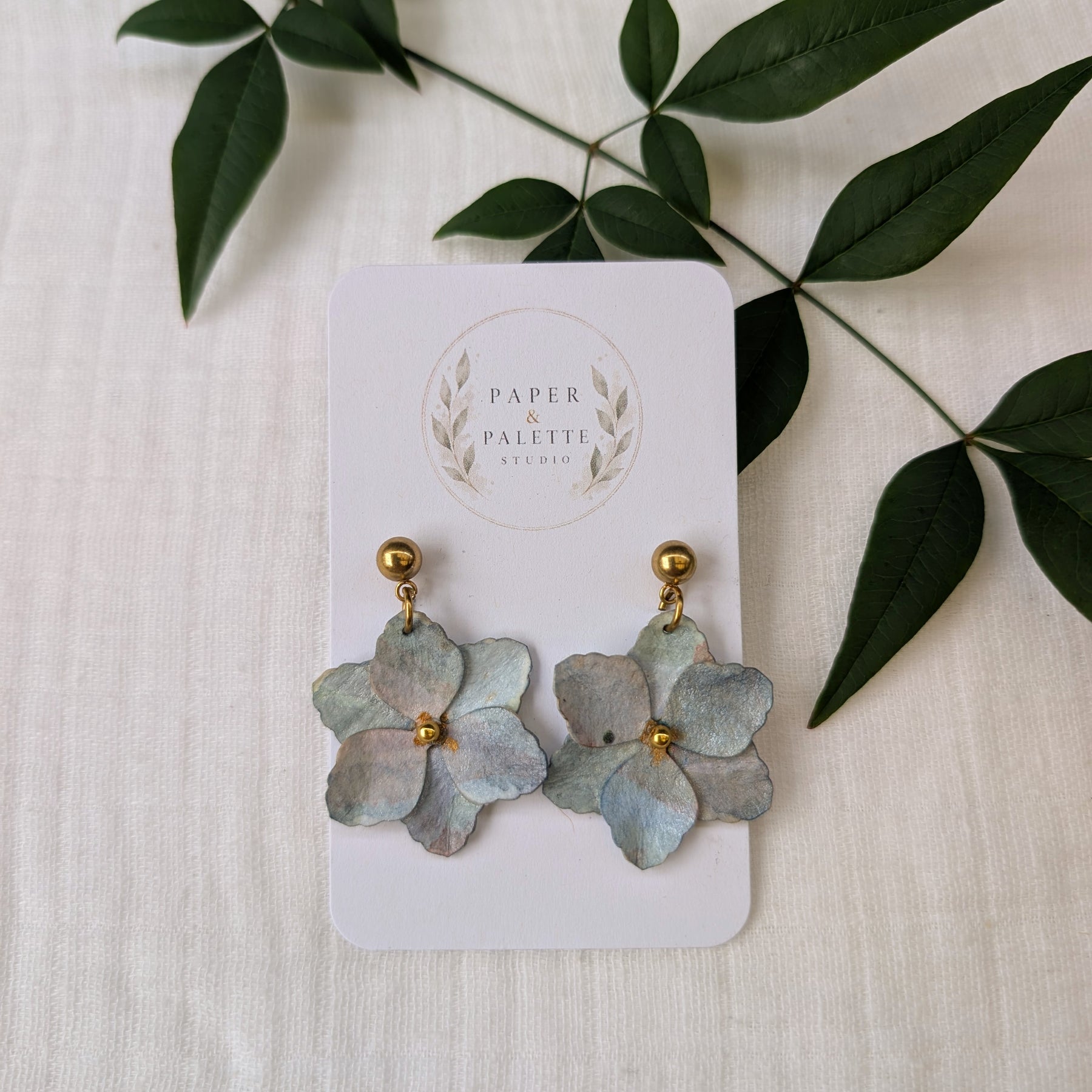 Gladiolus Flower Earrings | Handmade Paper Floral Earrings | Lightweight Dangles