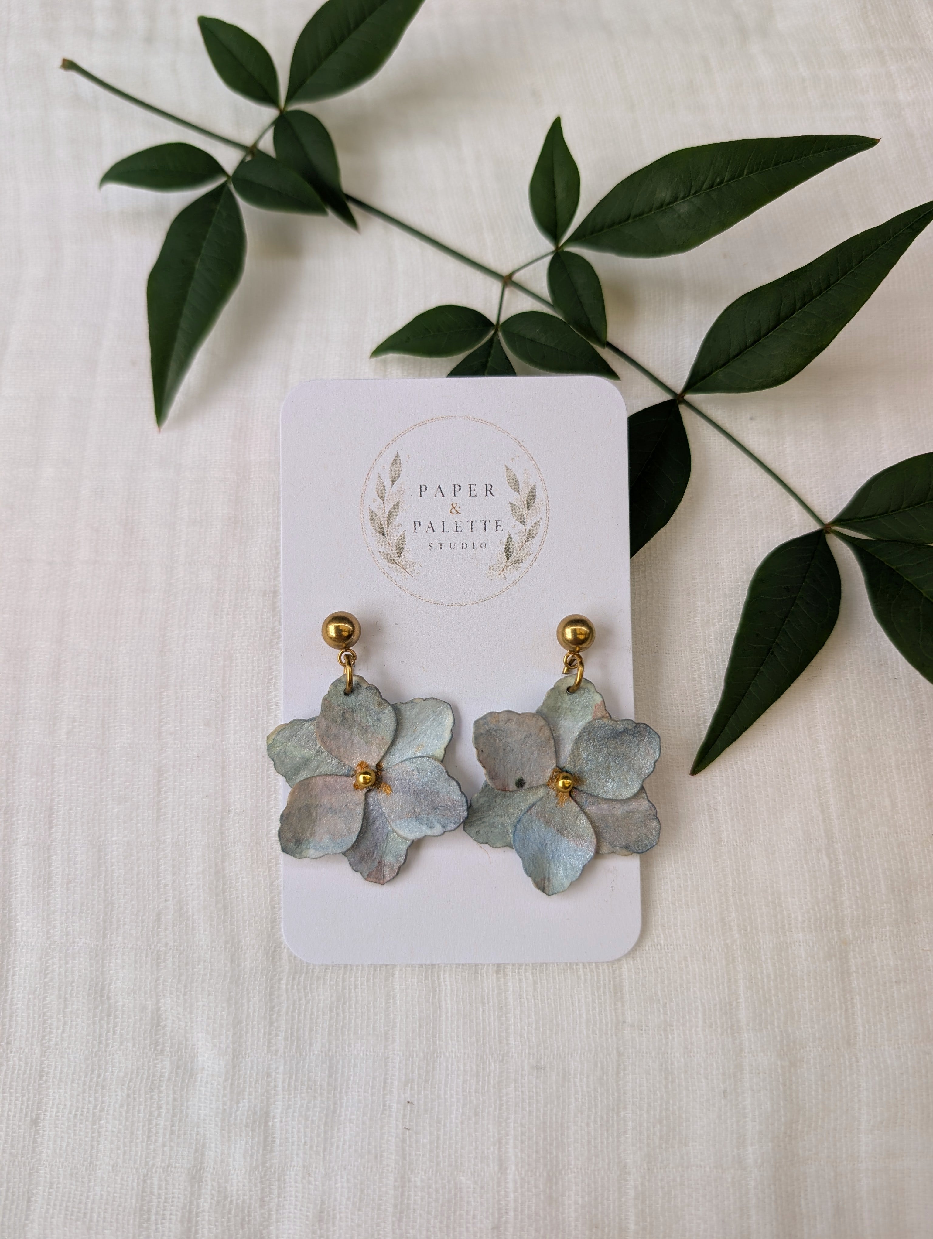 Gladiolus Flower Earrings | Handmade Paper Floral Earrings | Lightweight Dangles