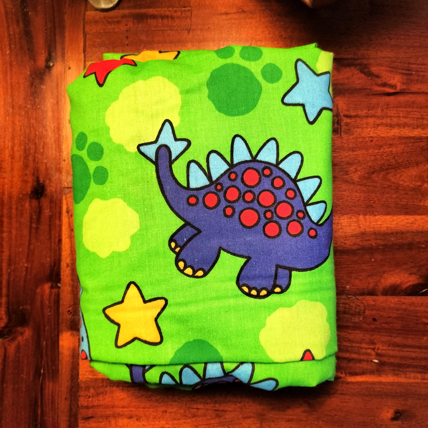 FITTED COT SHEETS - GREEN DINOSAURS