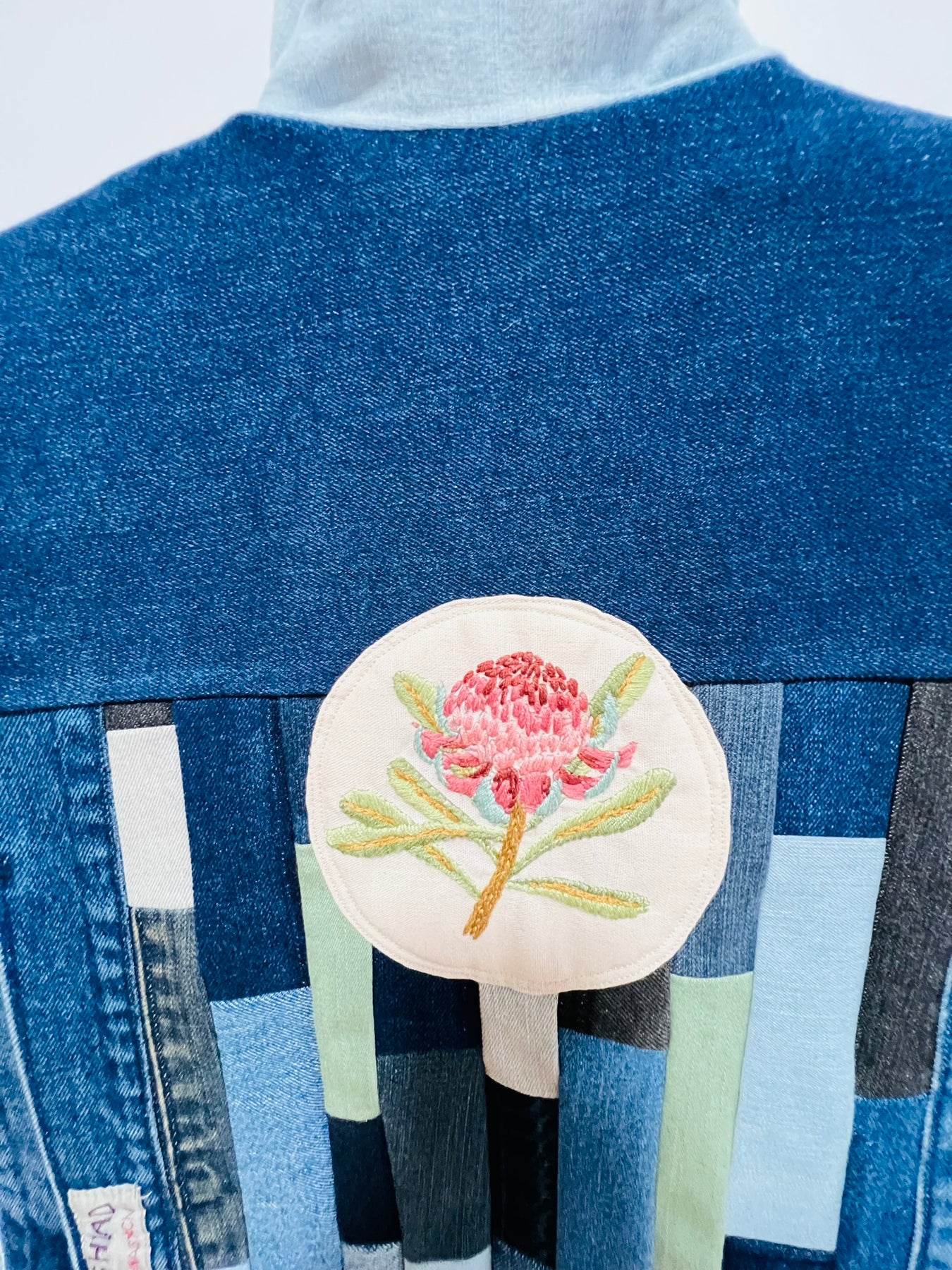 Upcycles Patchwork Denim Vest