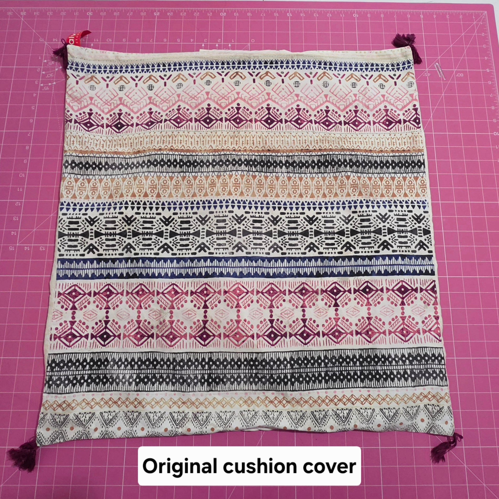 Small Upcycled Tote Bag Handmade from Thrifted Pillowcases
