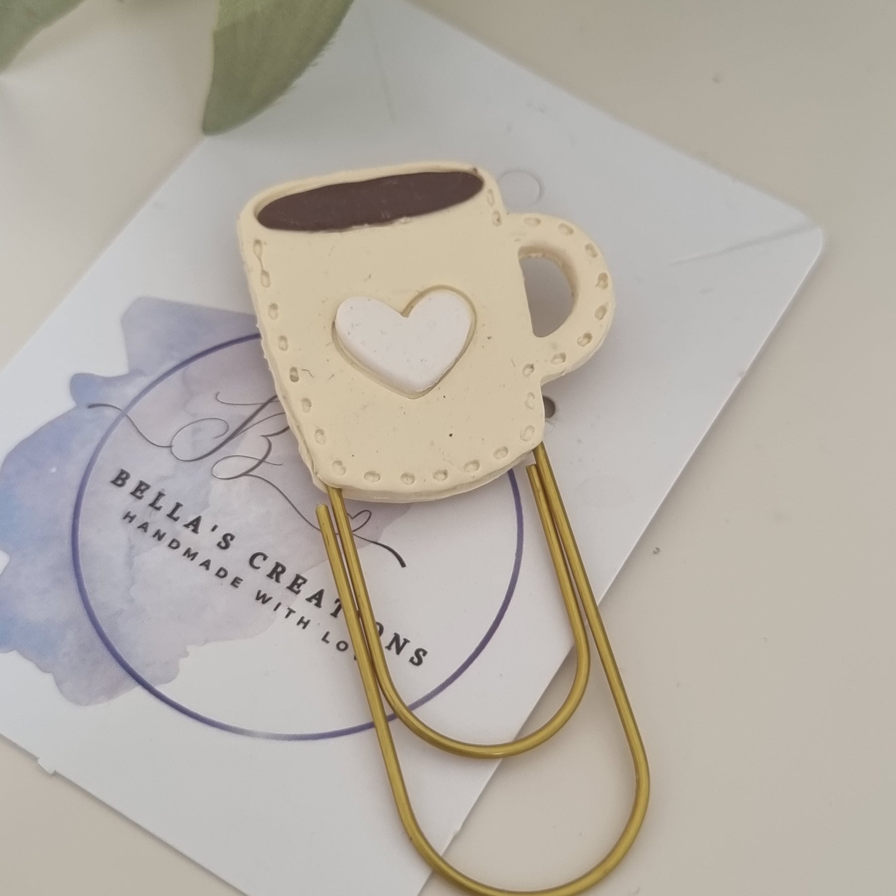 Coffee Mug Paper Clip Book Mark
