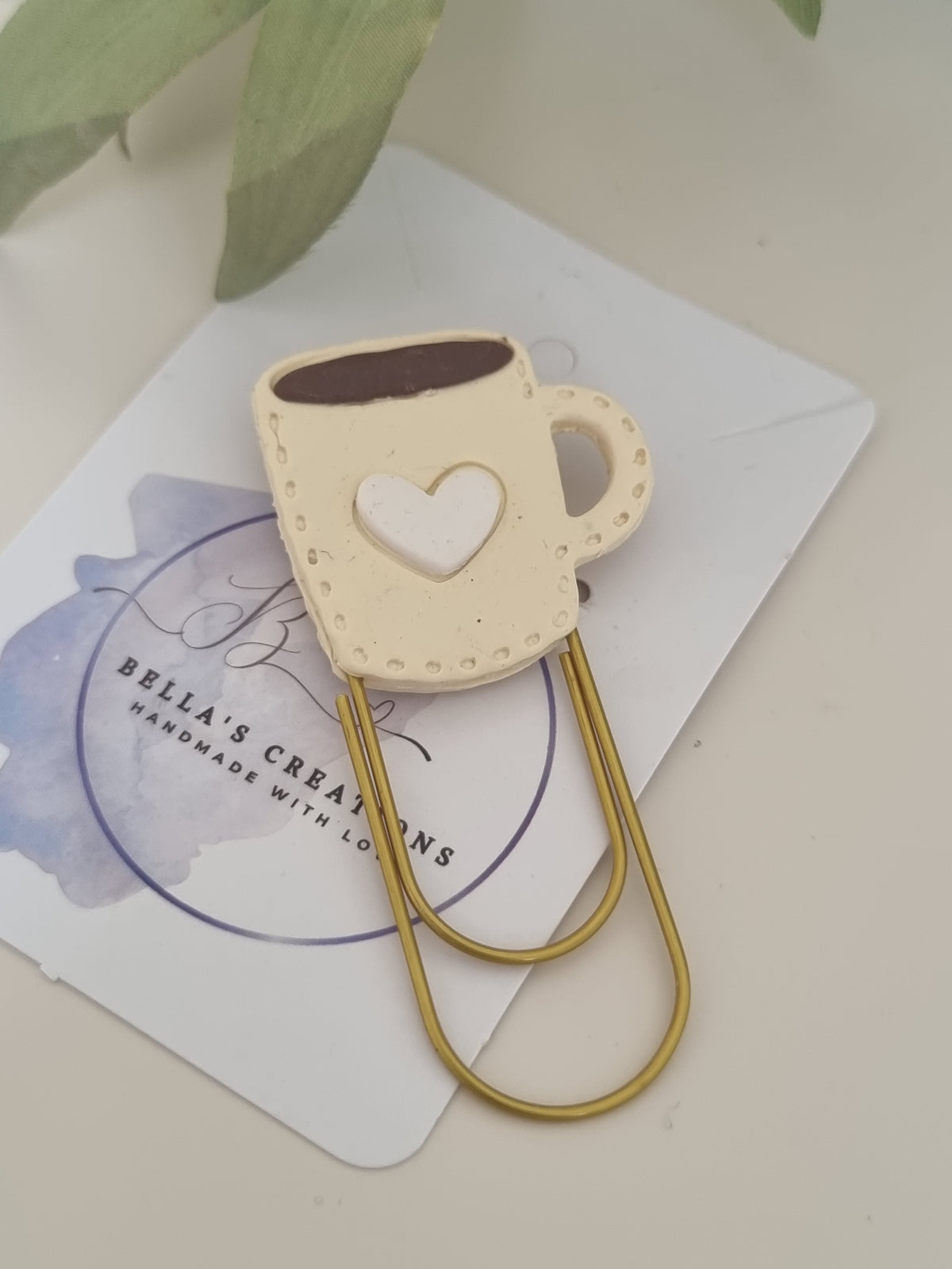 Coffee Mug Paper Clip Book Mark