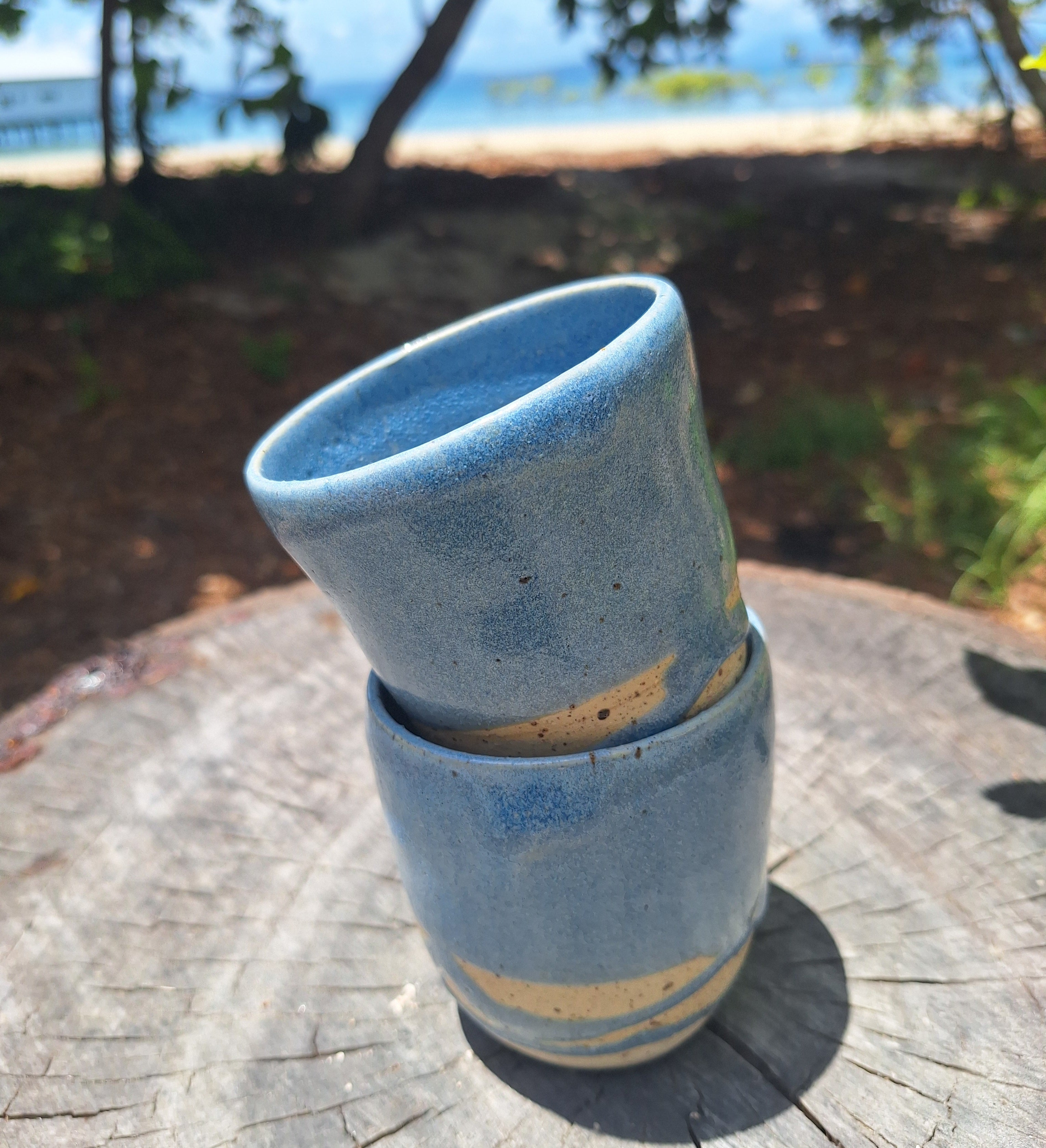 Coffee Latte cups blue