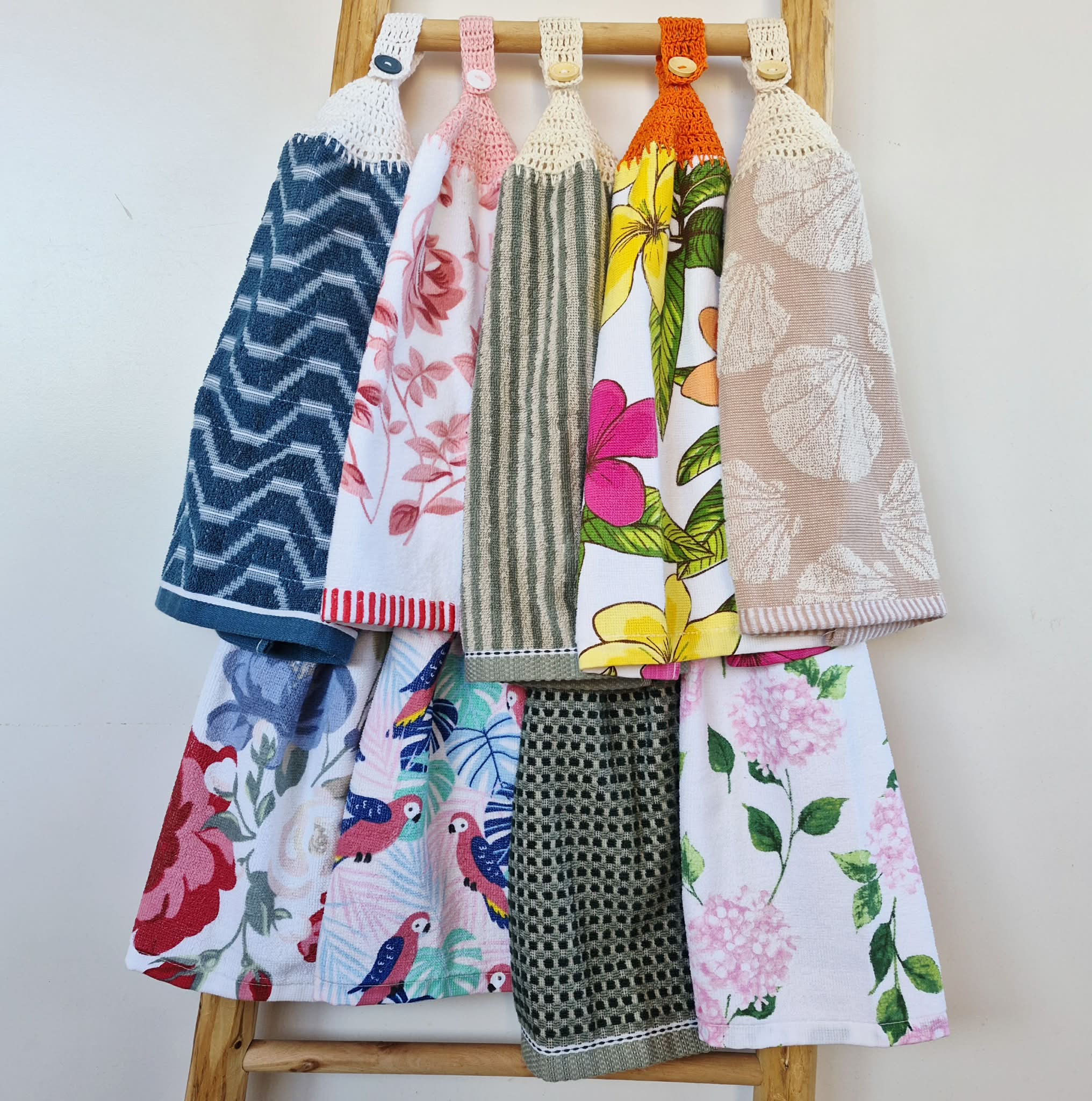 Kitchen Hand Towel | Hanging | Cotton | SINGLE LAYER | 9 Styles - 1-9