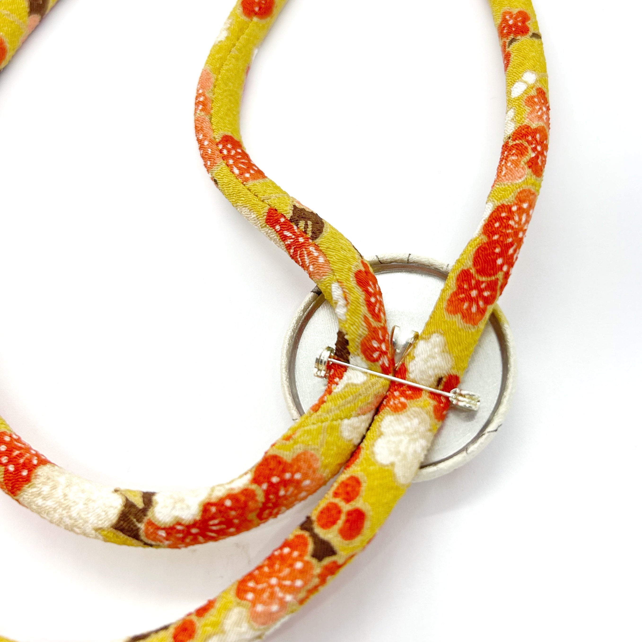Kimono Cord Necklace - Autumn Floral