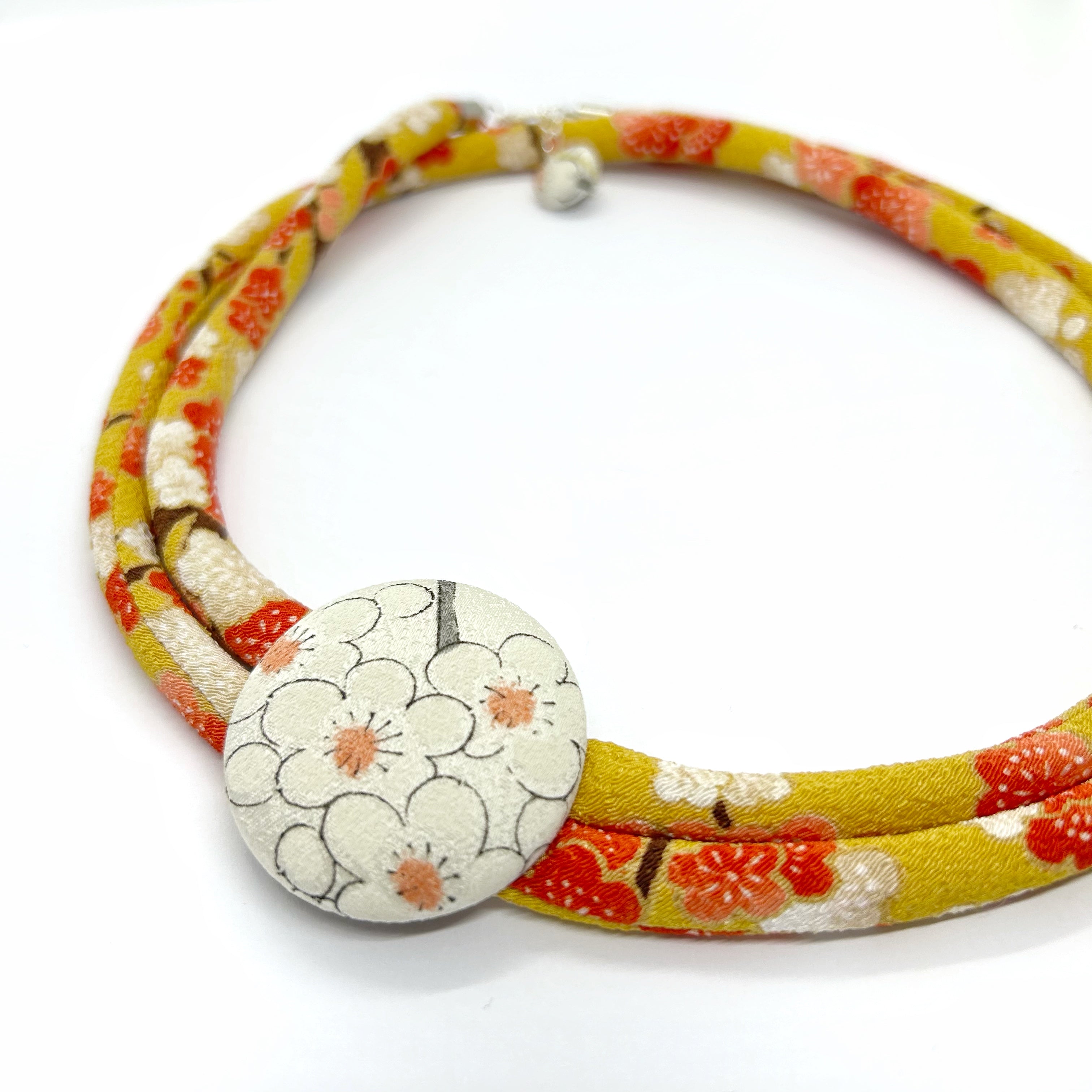 Kimono Cord Necklace - Autumn Floral