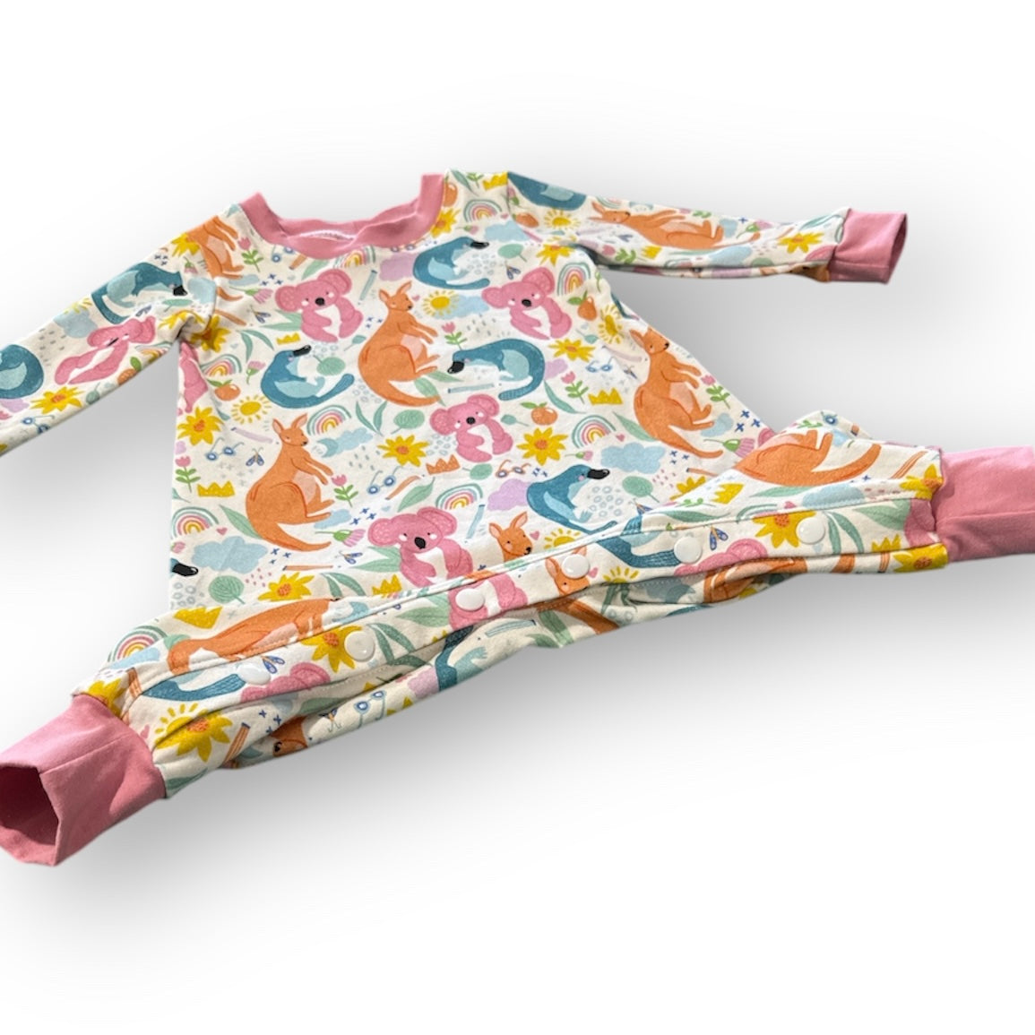 Organic Cotton Knit Long Leg Baby Jumpsuit - Mixed Sizes and Prints