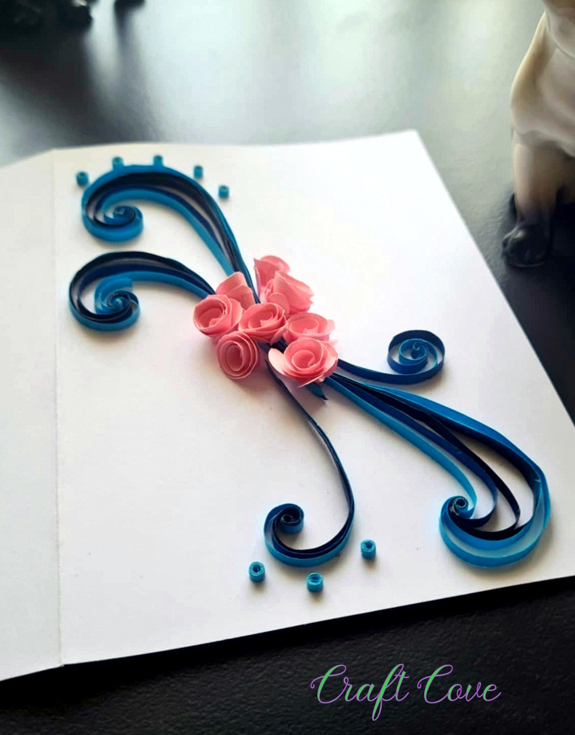 Handmade Quilled Greeting Card – Blank Inside – Choice of 2 Designs