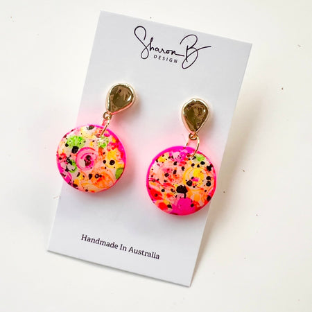 Earrings~Hand Painted Polymer Clay Dangles