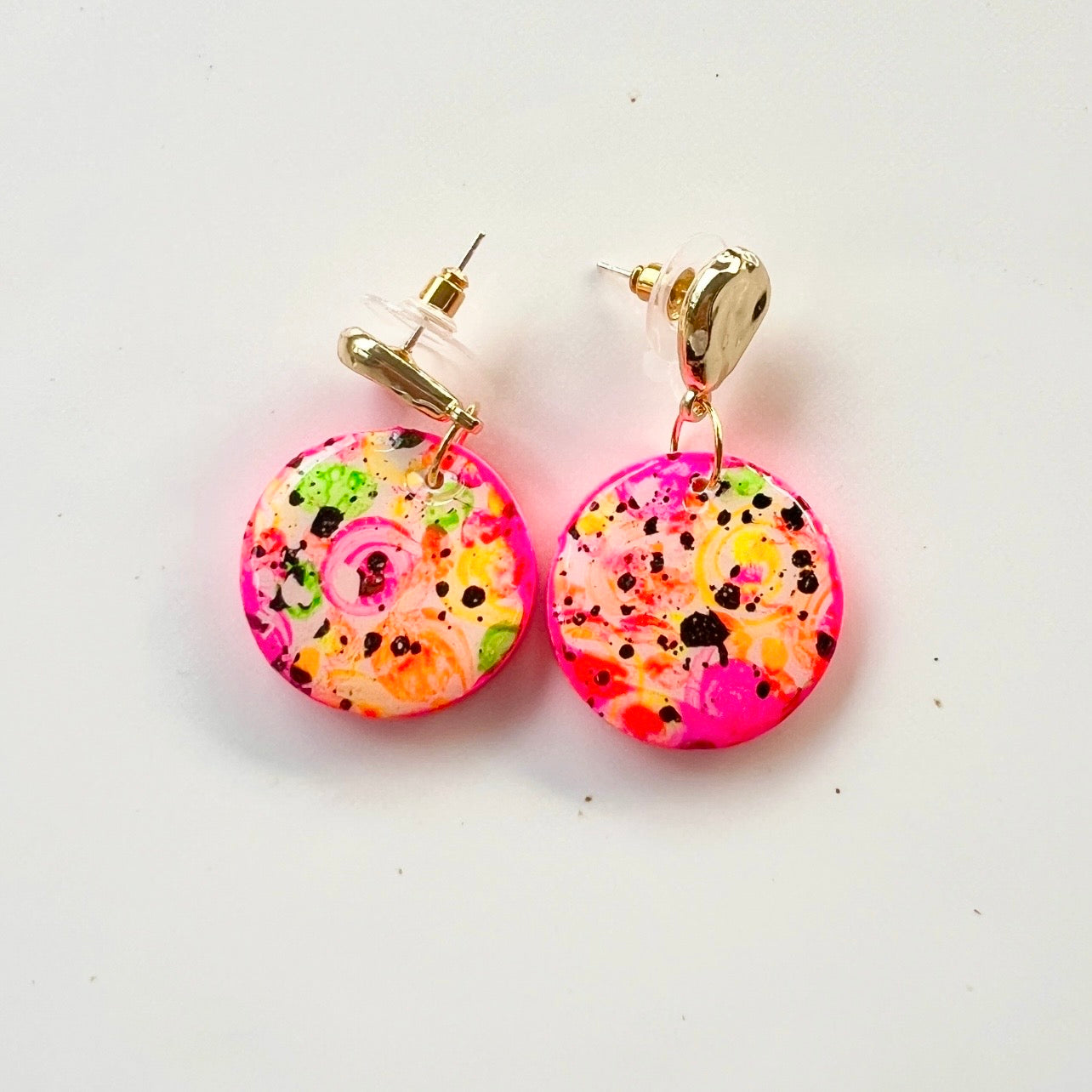Earrings~Hand Painted Polymer Clay Dangles