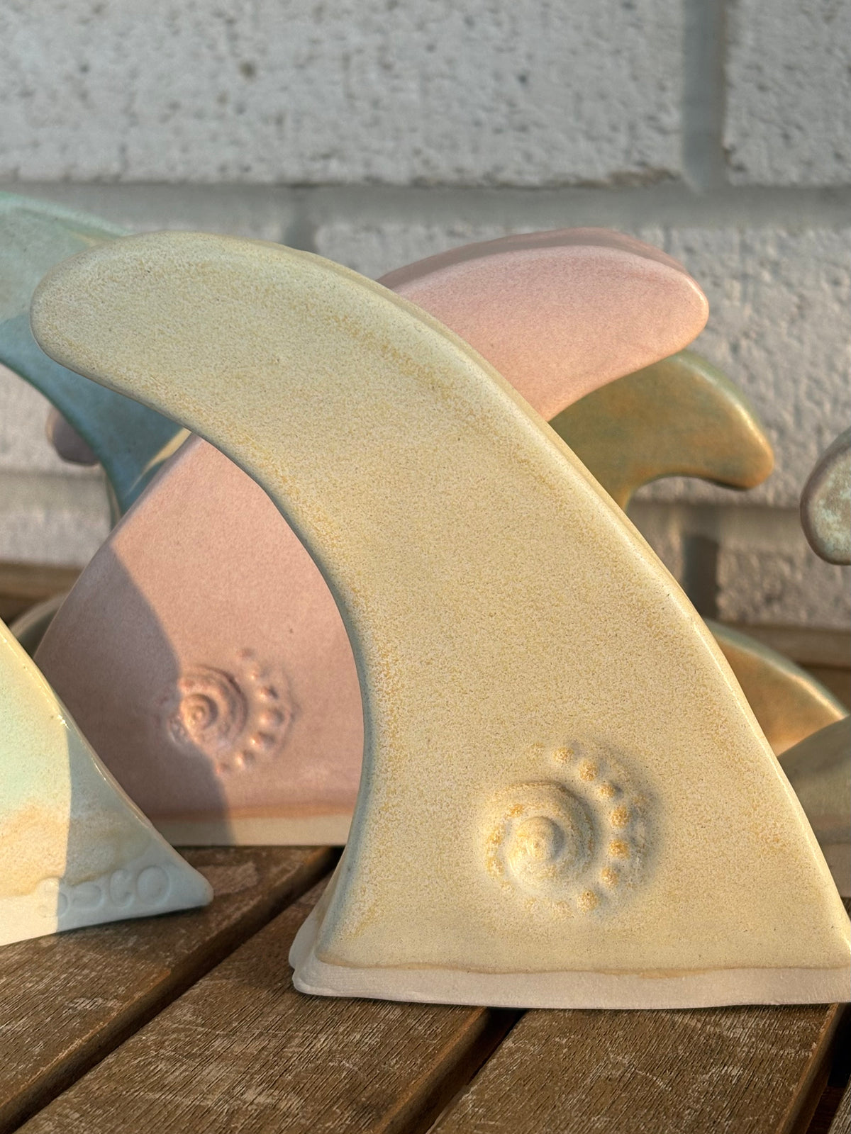 Ceramic Surf Longboard Fin - Sandbar Yellow