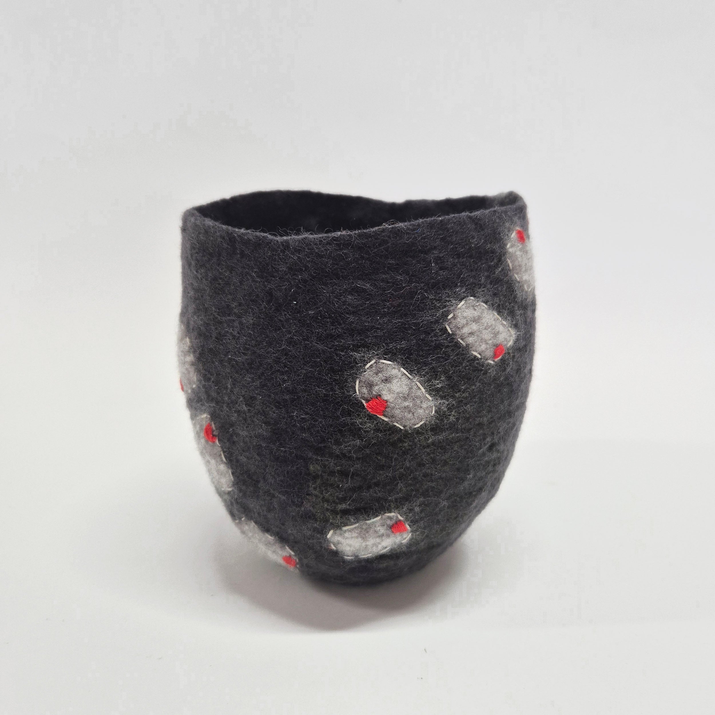 Modern Textile Art Vase - Felt Vessel