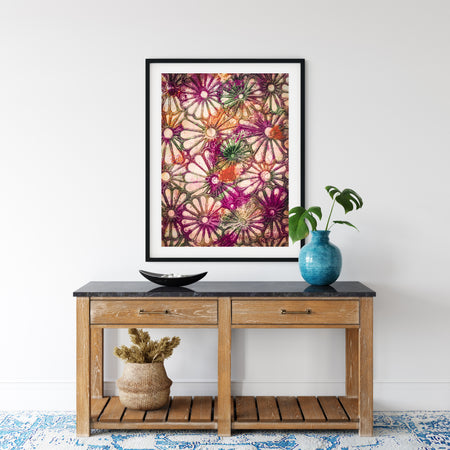 Colourful Flowers Abstract Print