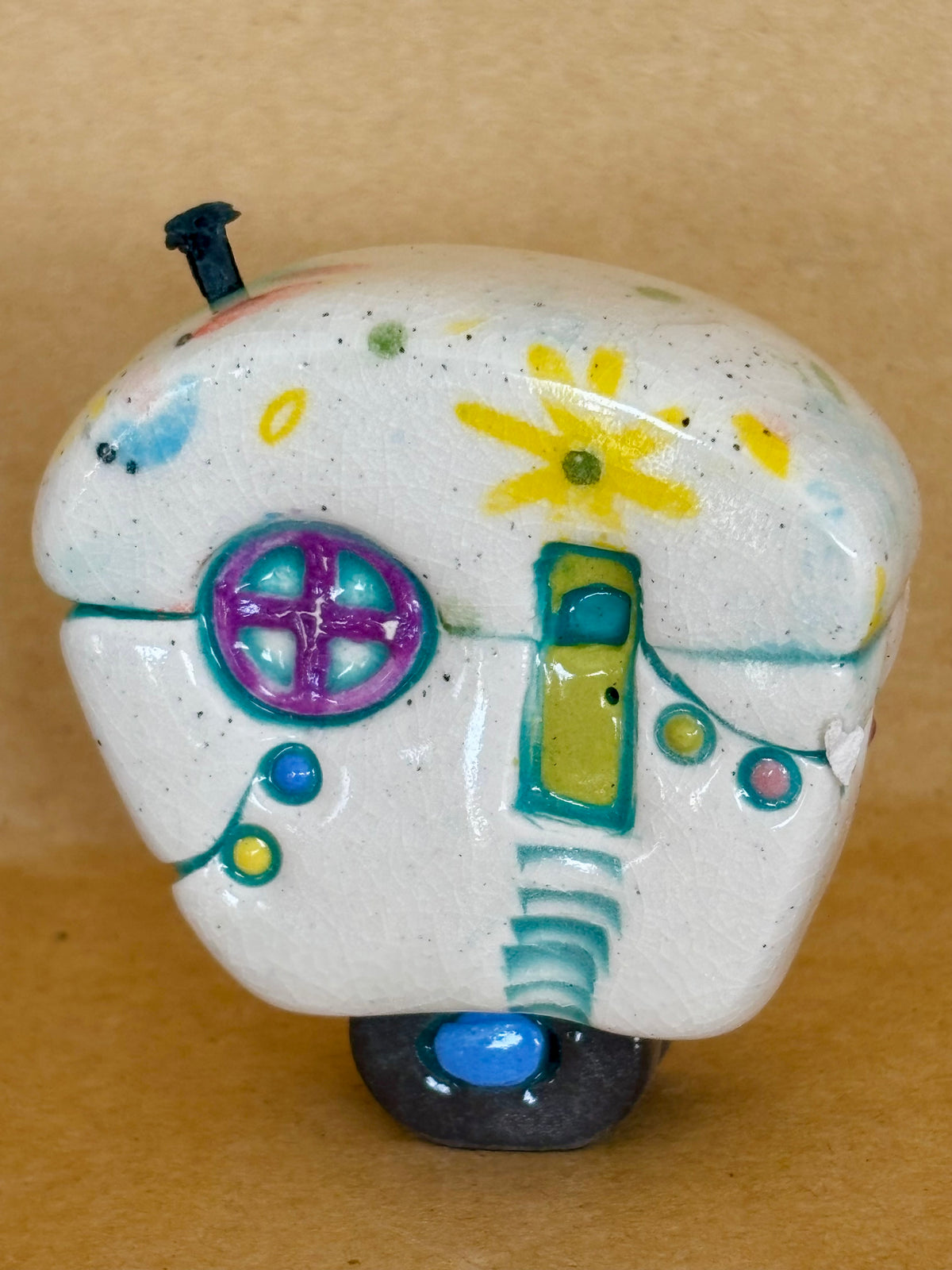 Small Retro Collectable Ceramic Caravan 10