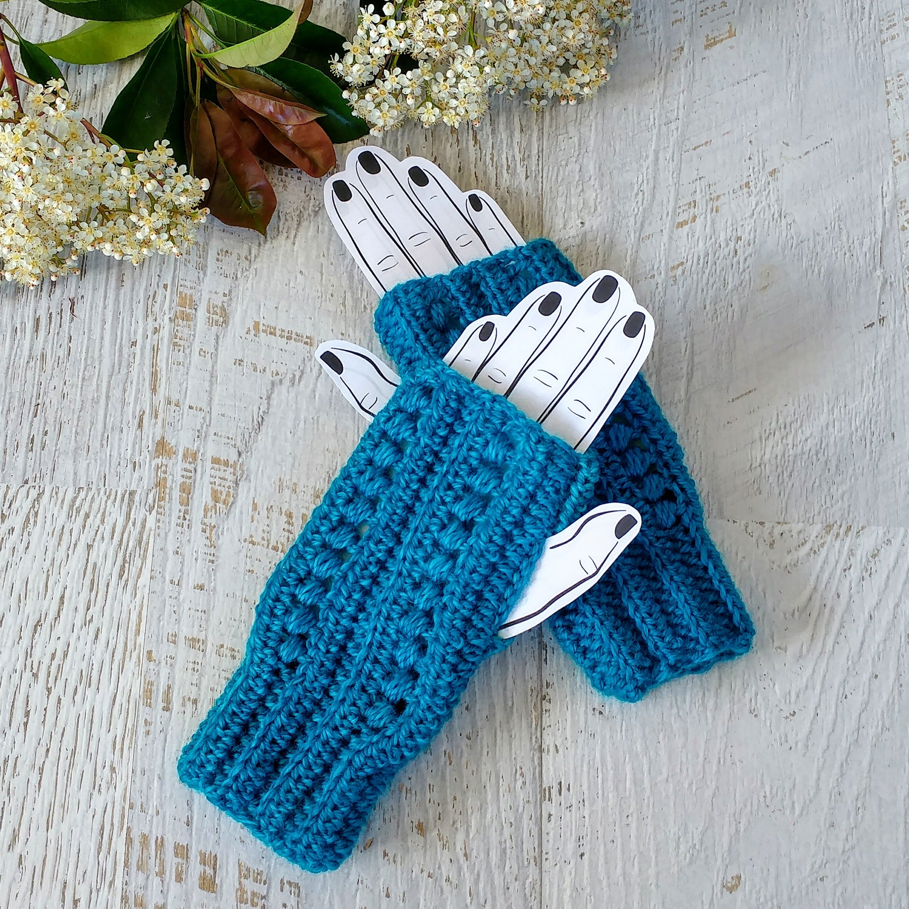 DIGITAL DOWNLOAD | Crochet Pattern | Stormy Days Handwarmers