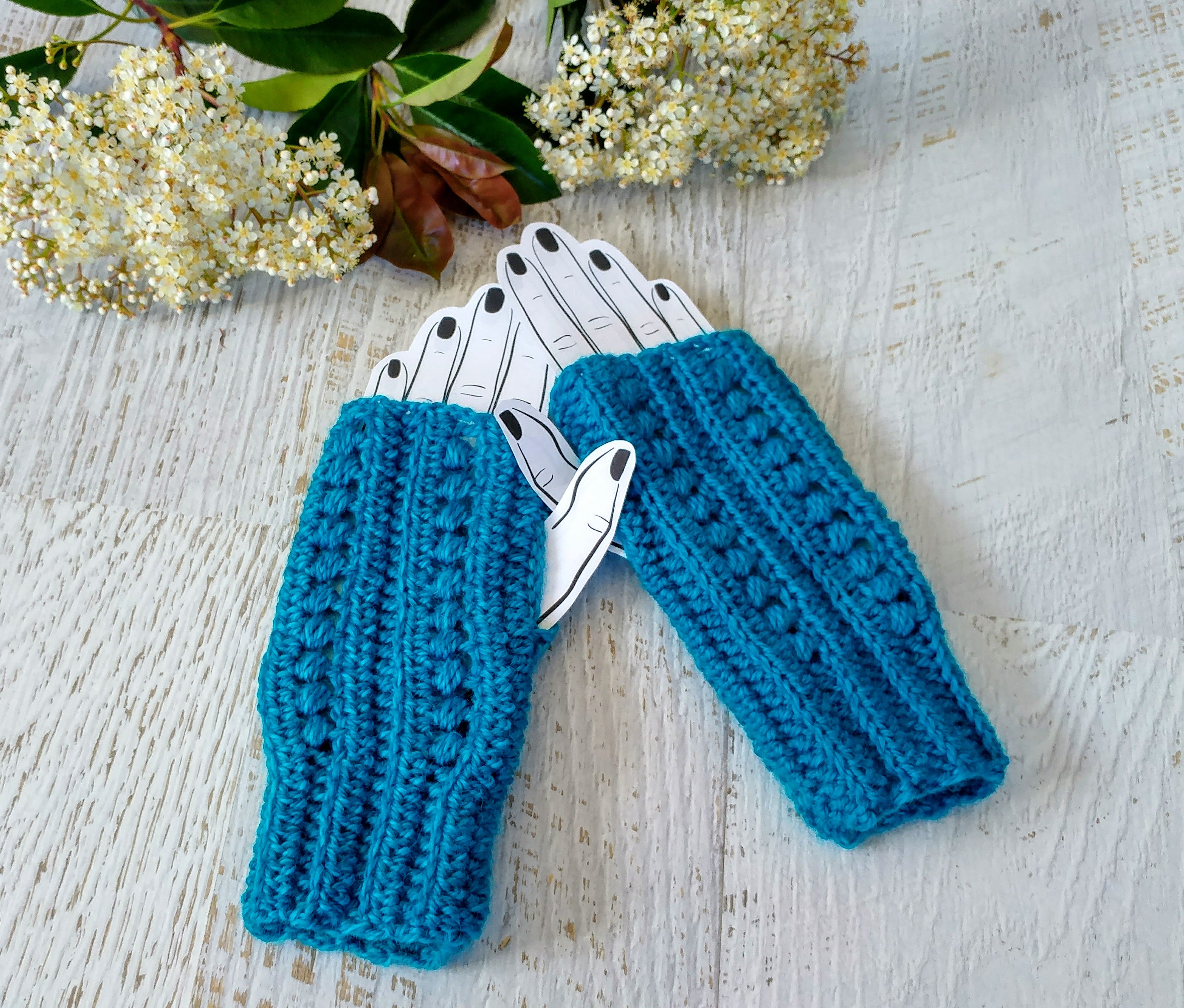 DIGITAL DOWNLOAD | Crochet Pattern | Stormy Days Handwarmers