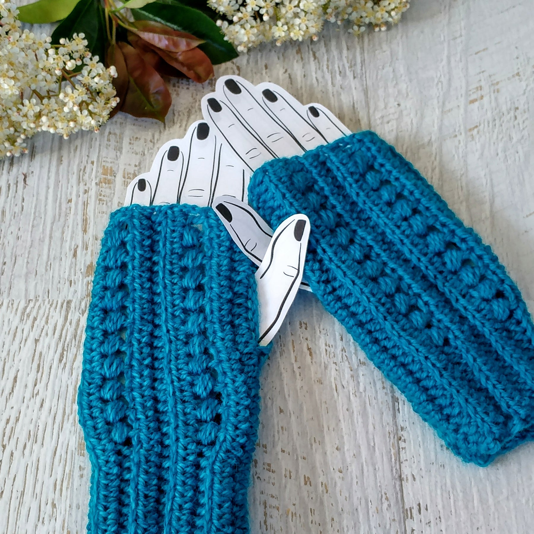 DIGITAL DOWNLOAD | Crochet Pattern | Stormy Days Handwarmers