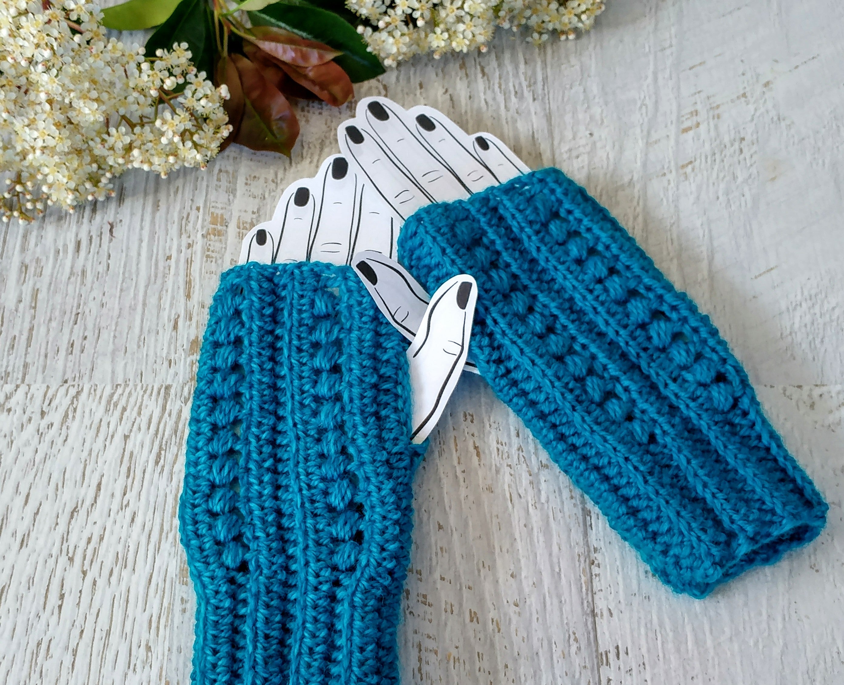 DIGITAL DOWNLOAD | Crochet Pattern | Stormy Days Handwarmers